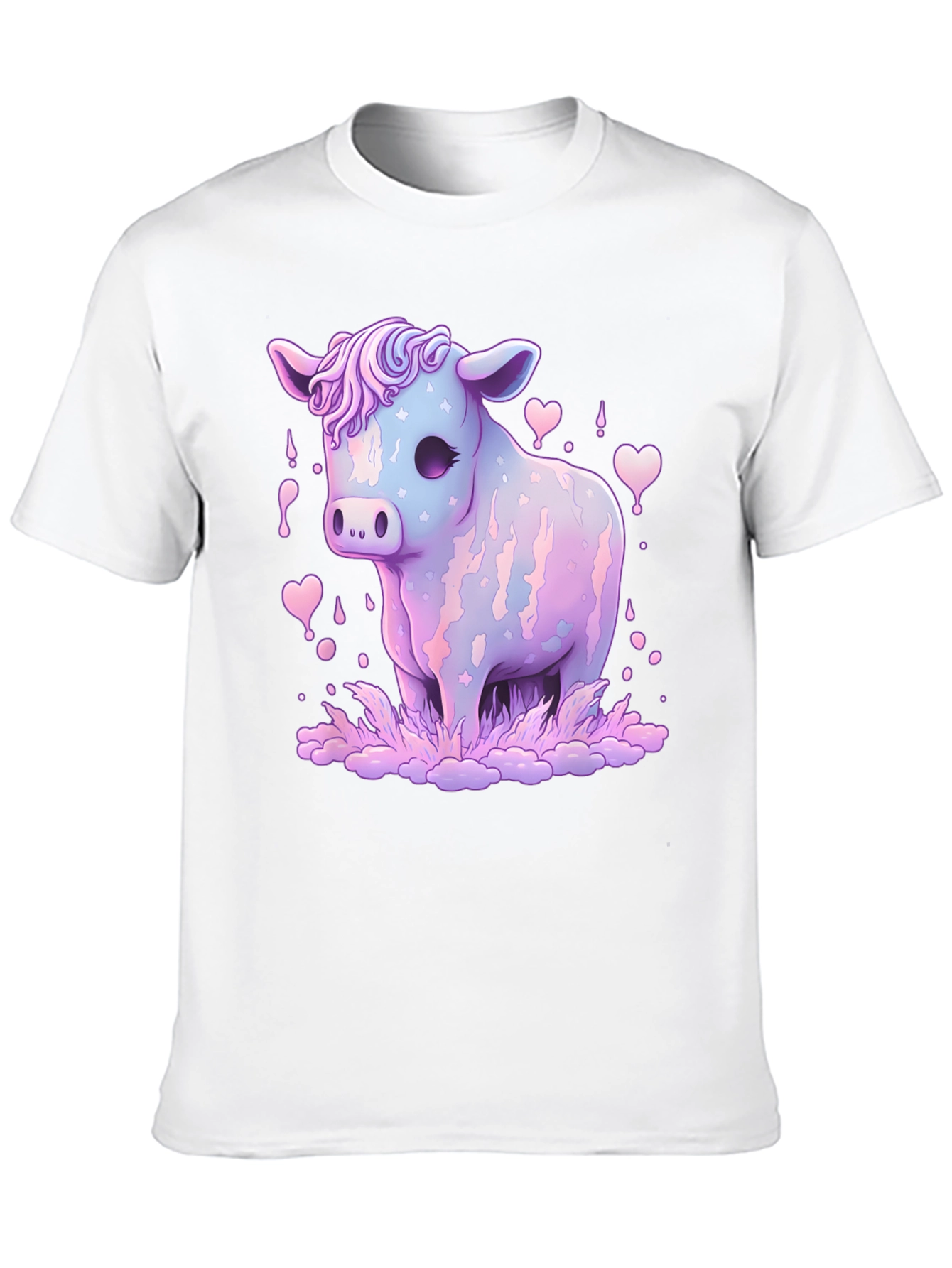 Black Pastel Cow Graphic Tee view 10