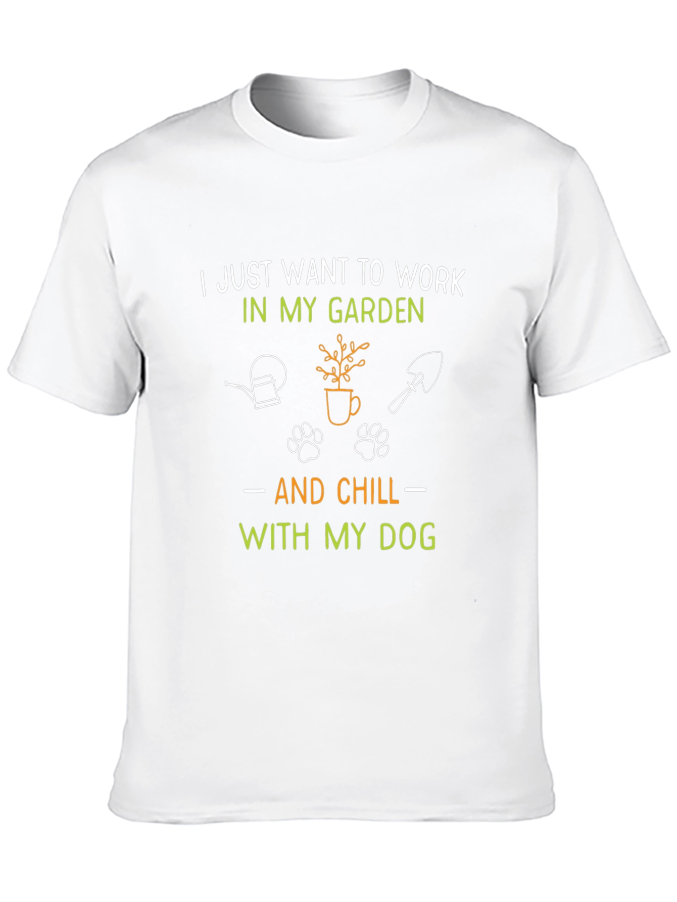 Black Gardening & Dog Lover T-Shirt: Work in my Garden & Chill with my Dog view 10