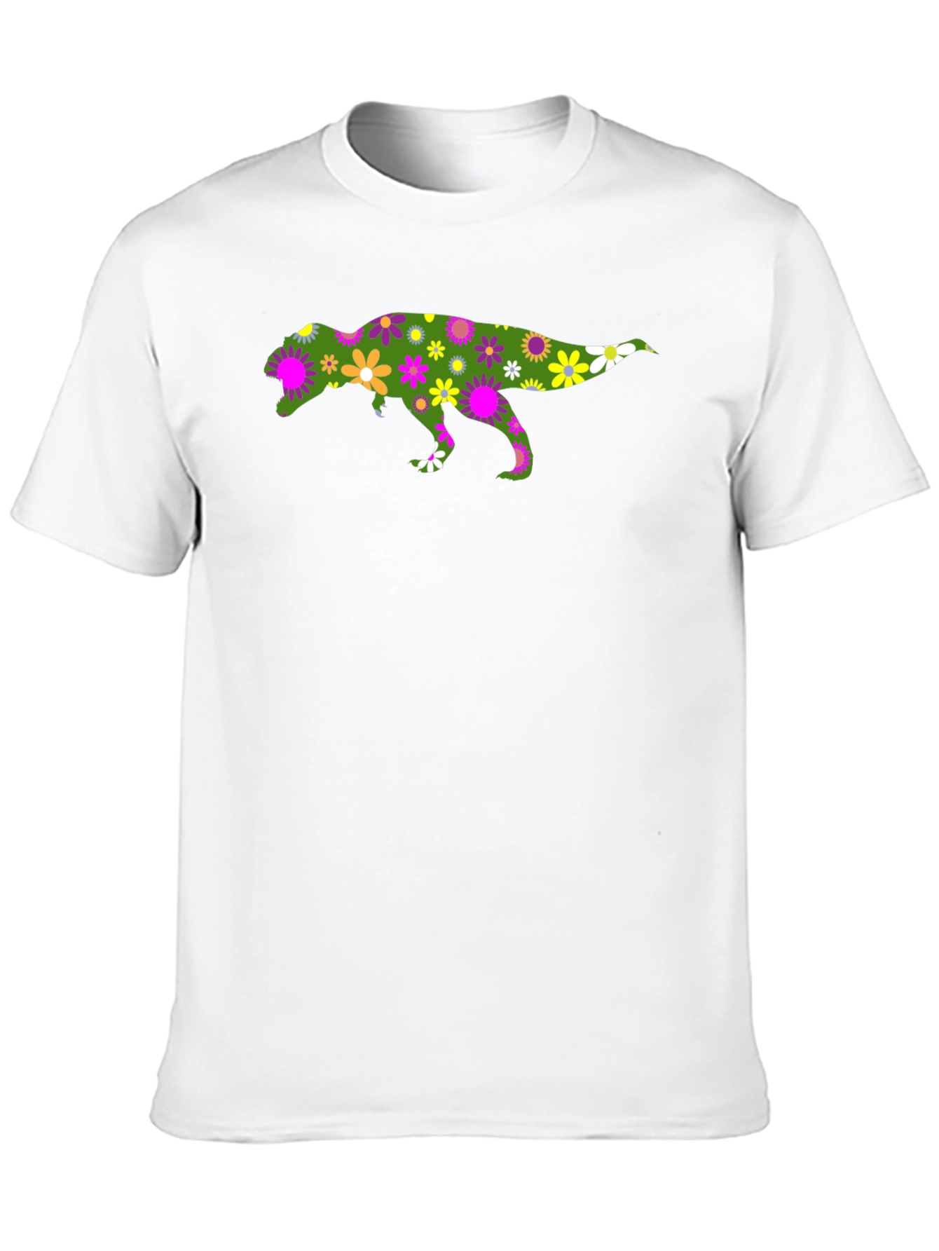 Black Floral Dinosaur Graphic T-Shirt view 10