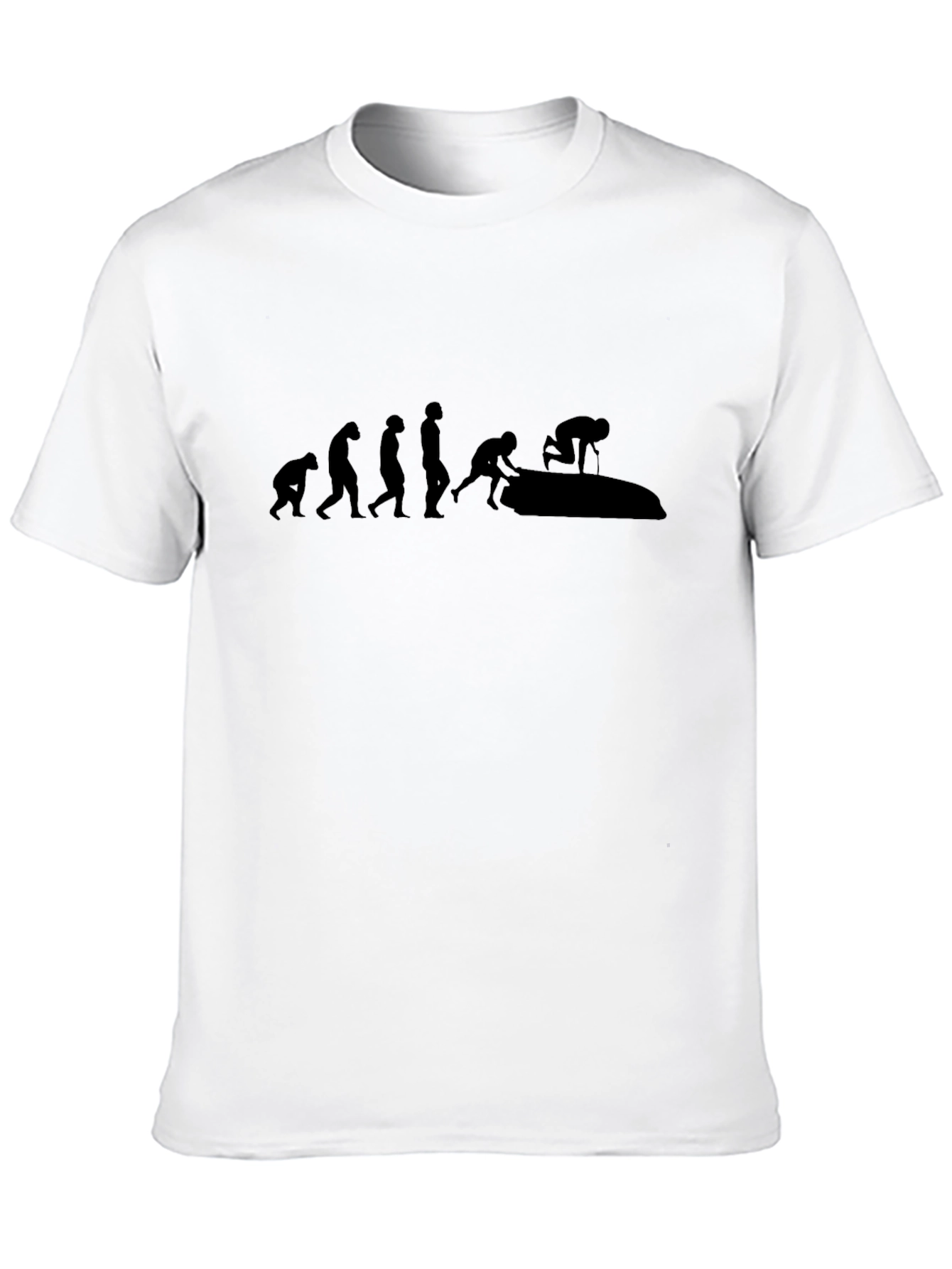 Black Evolution of Jetskiing Black T-Shirt view 10