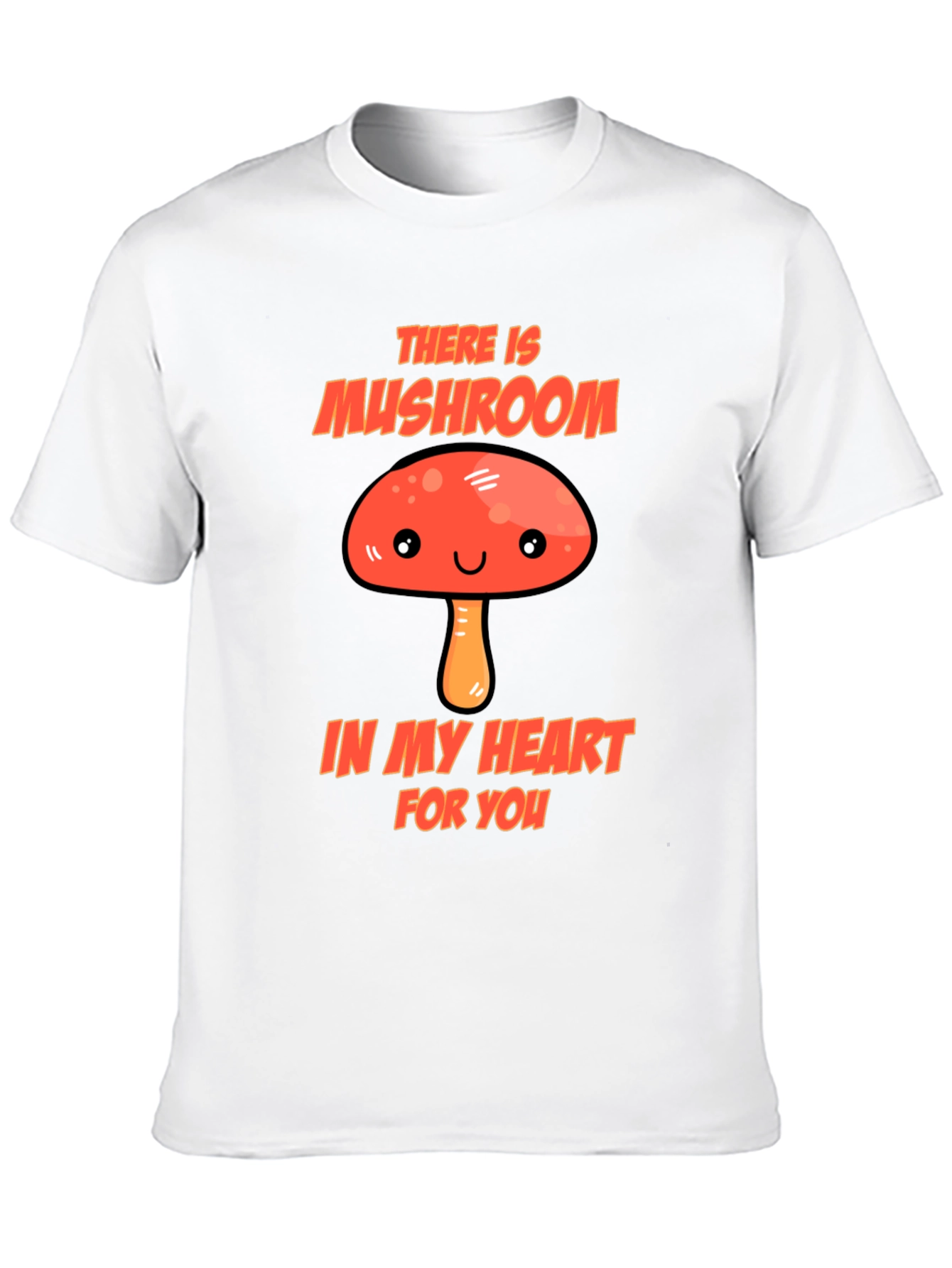 Black Mushroom Heart T-Shirt - Funny Graphic Tee view 10