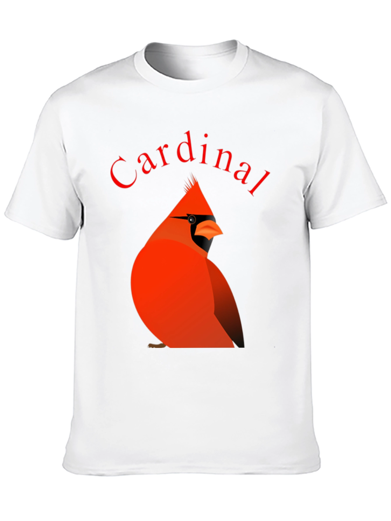 Black Cardinal Bird Graphic Tee - Black Cotton T-Shirt view 10