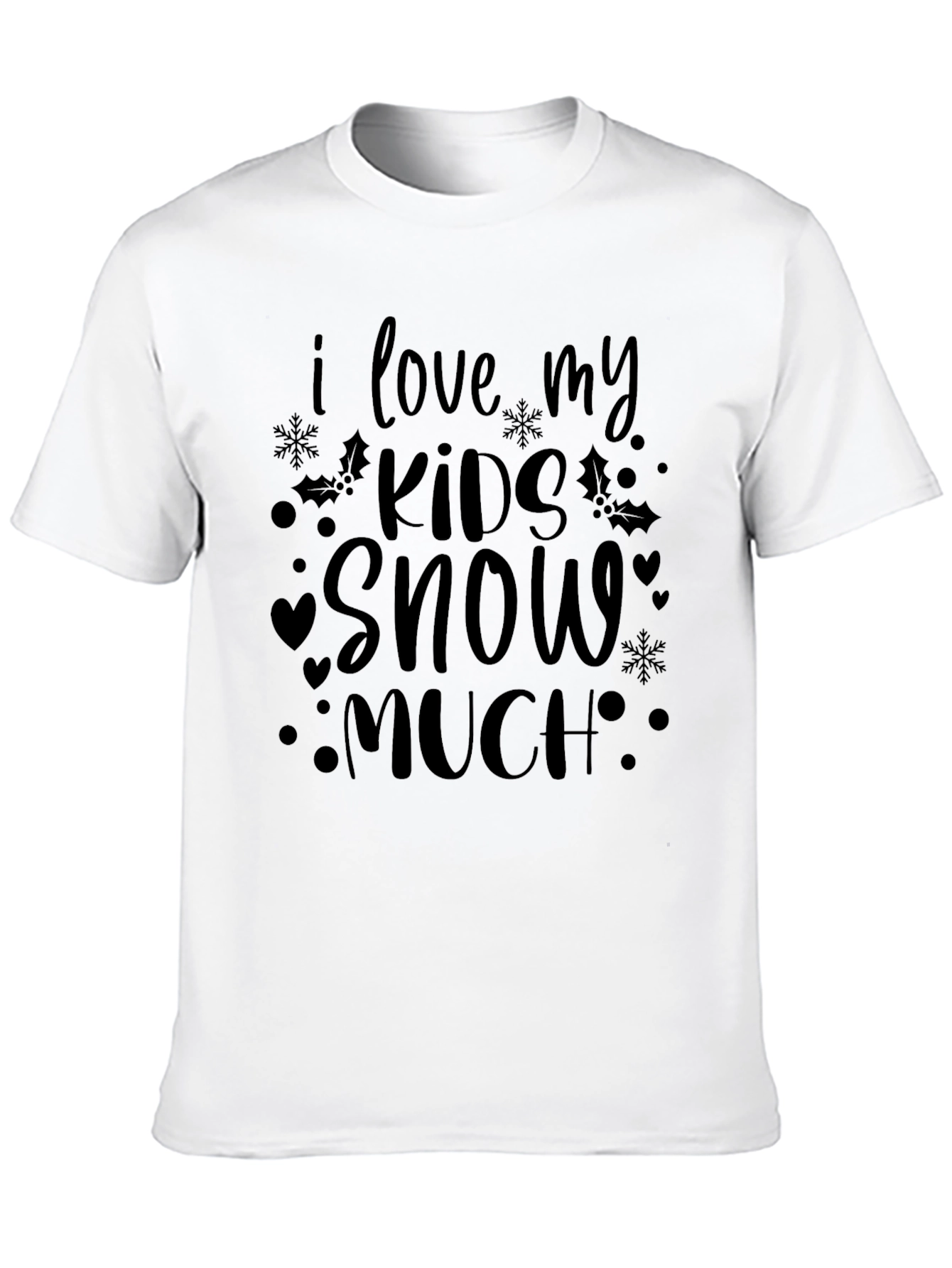 Black I Love My Kids Snow Much Graphic Tee view 10