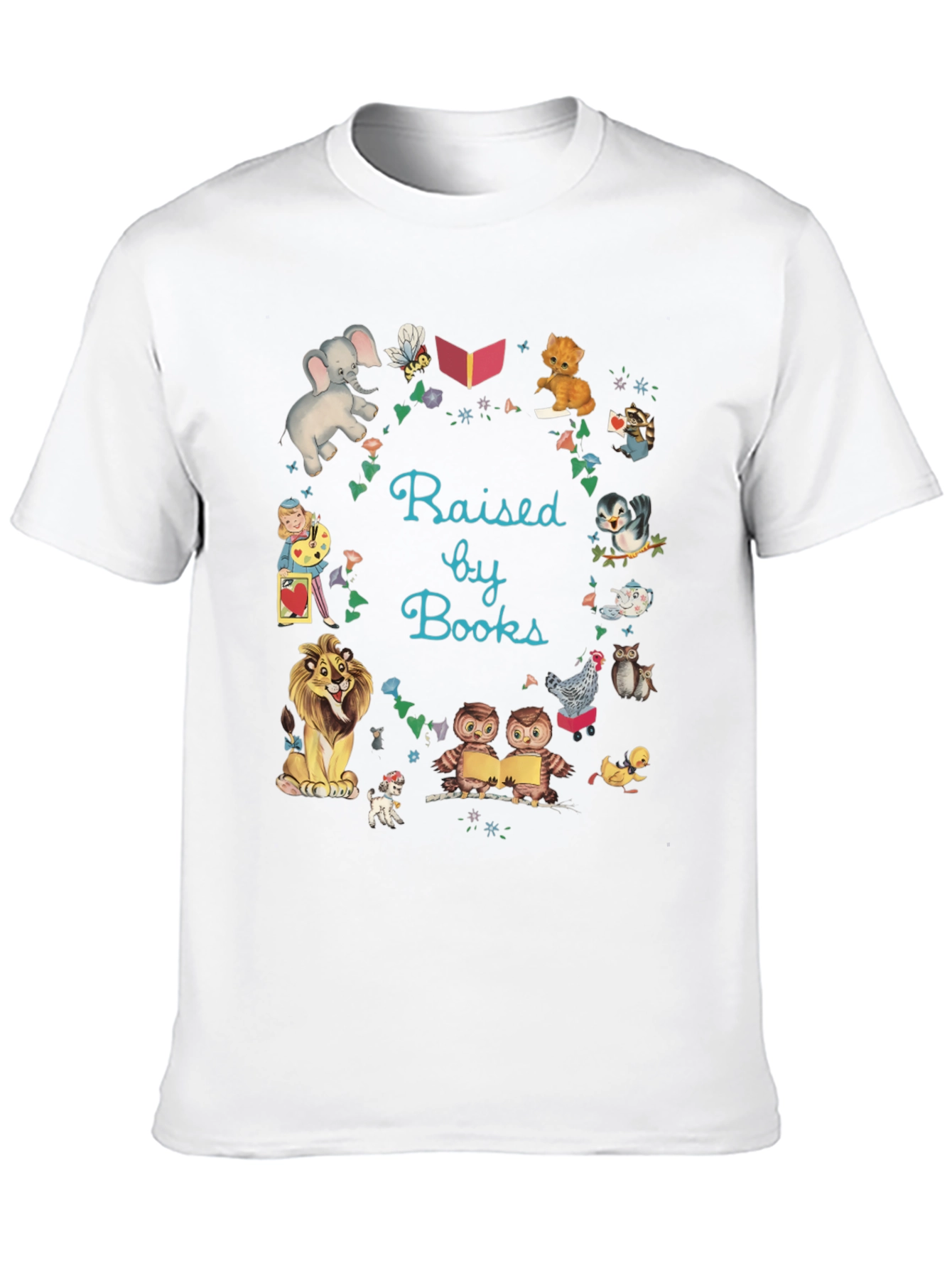 Black Raised By Books Graphic Tee view 10
