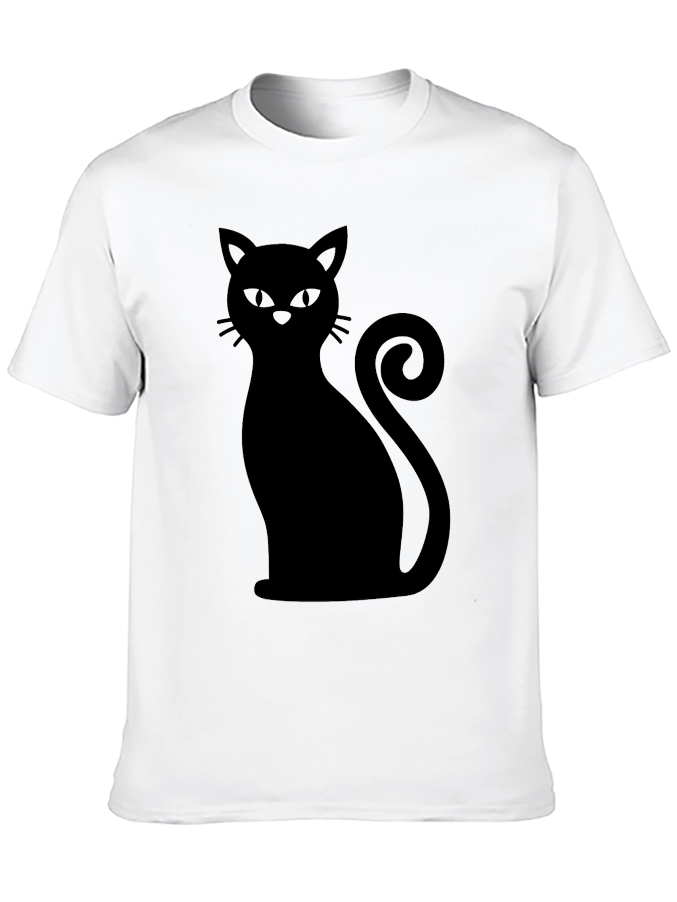 Black Black Cat Silhouette Graphic T-Shirt - Unisex view 10