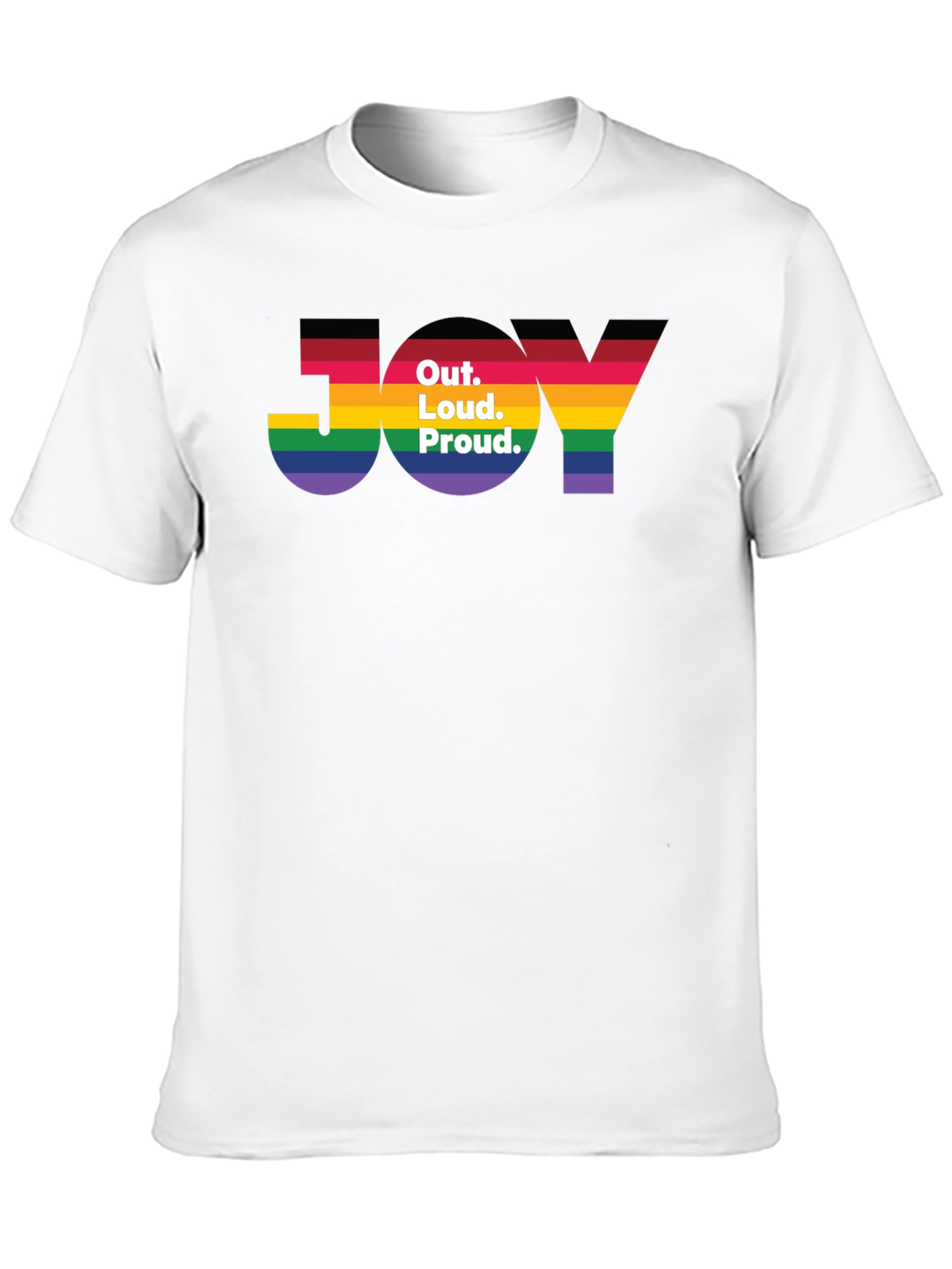 Black Out. Loud. Proud. JOY T-Shirt - Pride Rainbow Tee view 10
