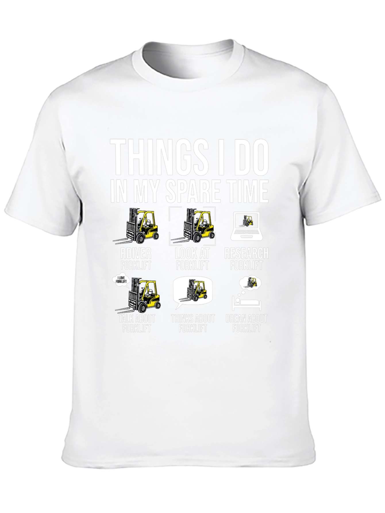 Black Funny Forklift T-Shirt: Things I Do In My Spare Time view 10