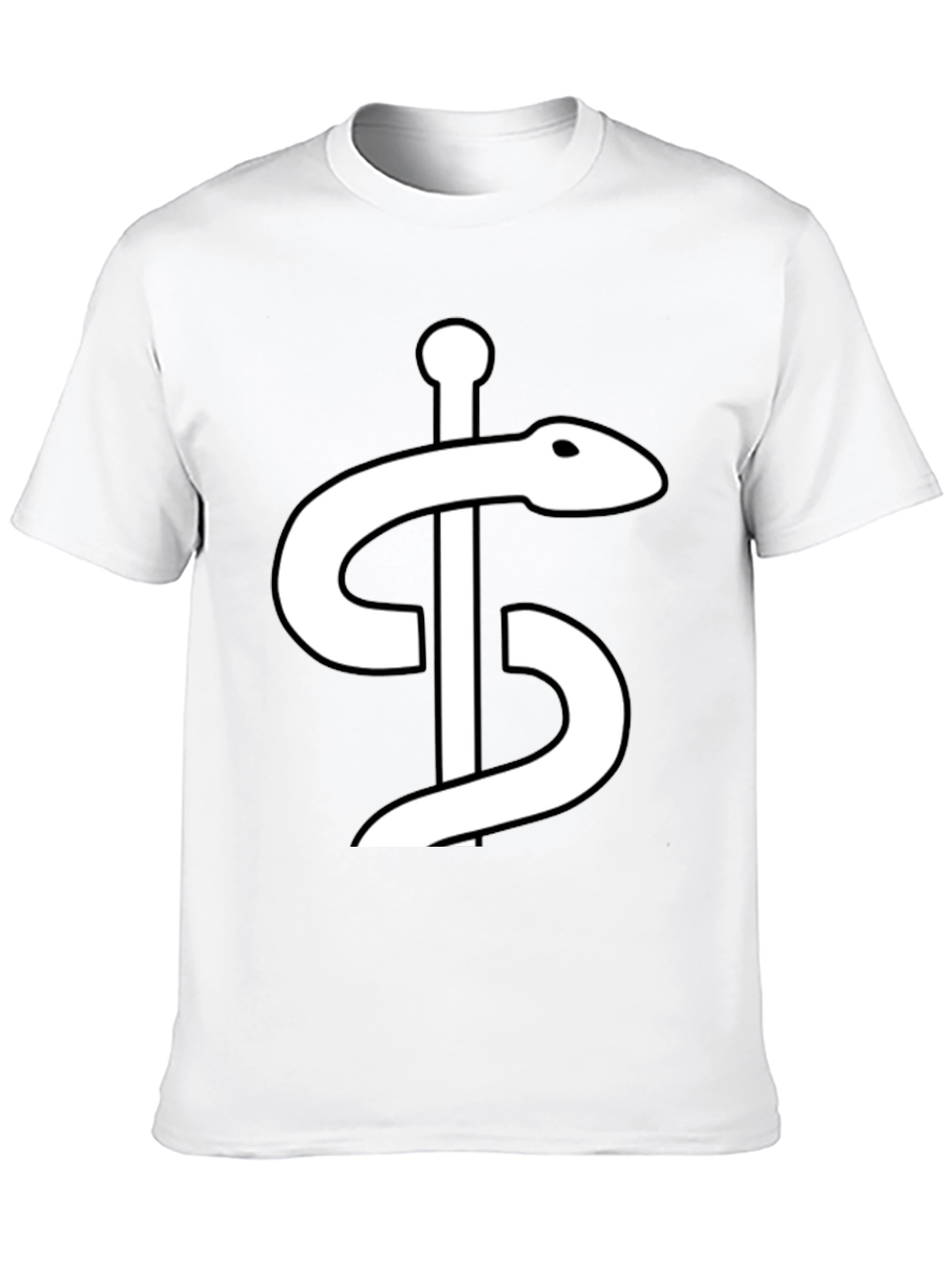 Black Caduceus Graphic Tee - Medical Symbol Shirt view 10