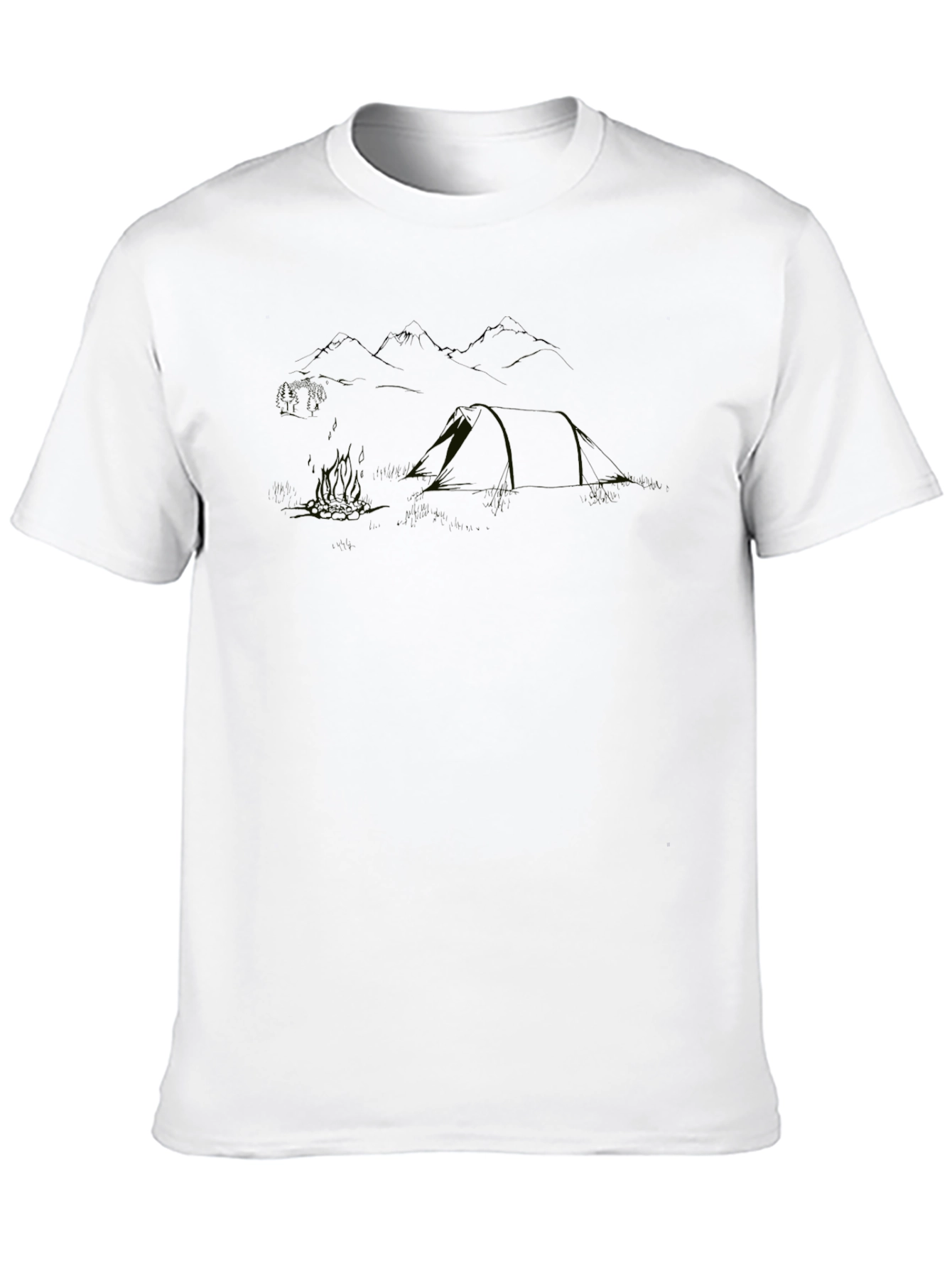 Black Men's Black Crew Neck Short Sleeve T-Shirt view 10