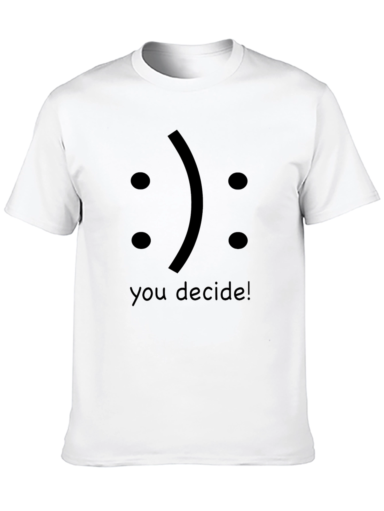 Black Decide! Graphic T-Shirt, Men's Crew Neck Tee view 10
