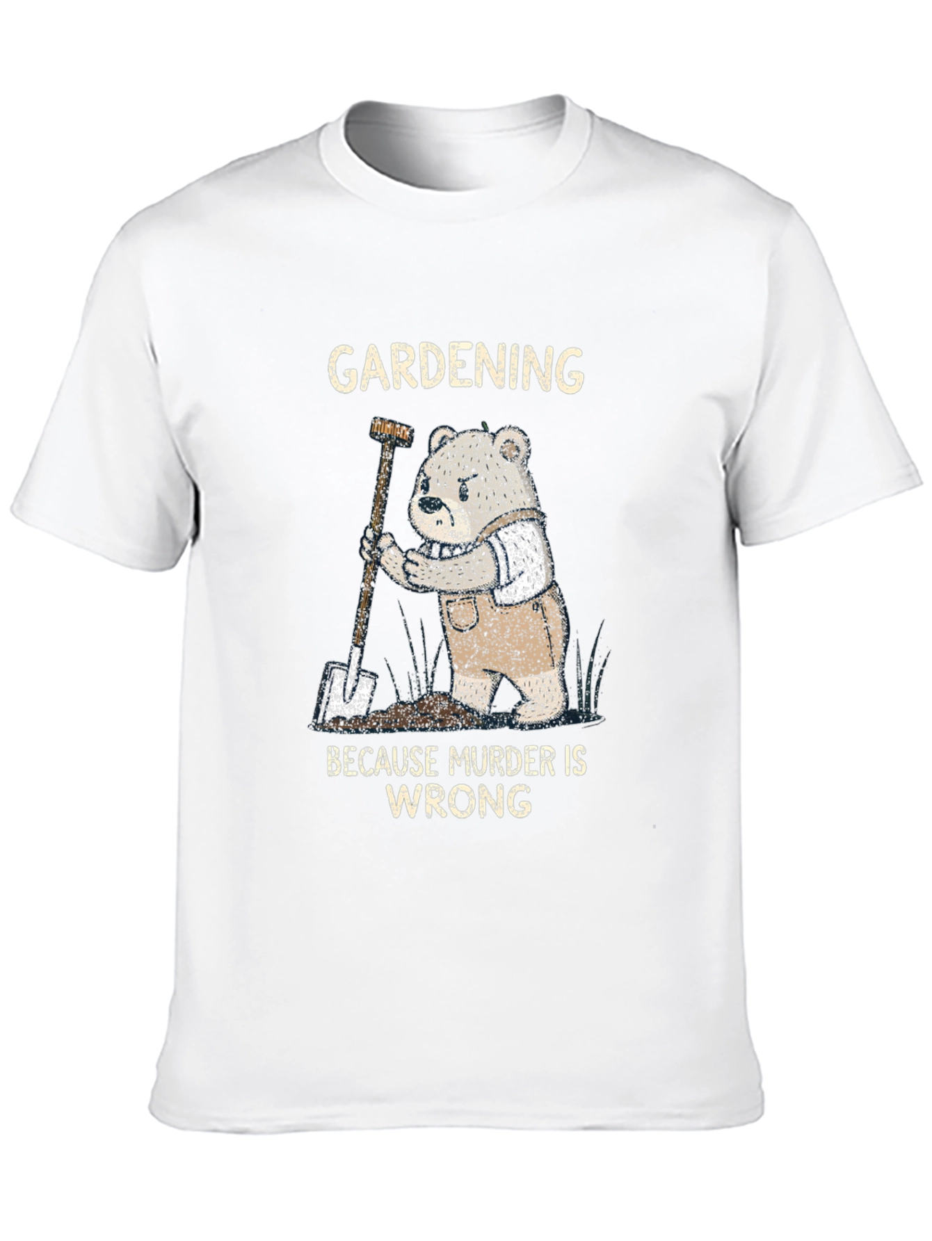 Black Gardening Because Murder Is Wrong Funny T-Shirt view 10