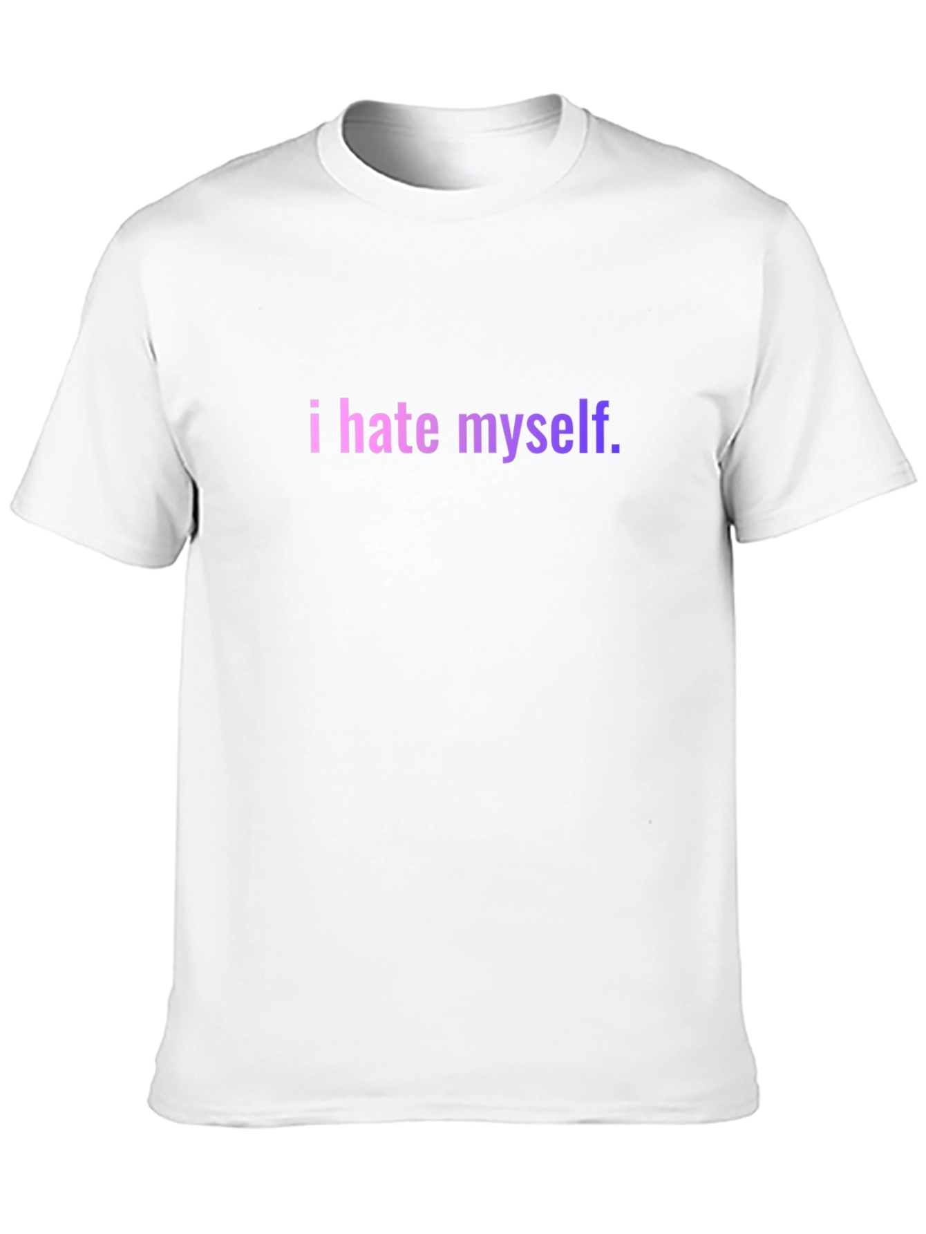 Black I Hate Myself T-Shirt - Unisex Novelty Tee view 10