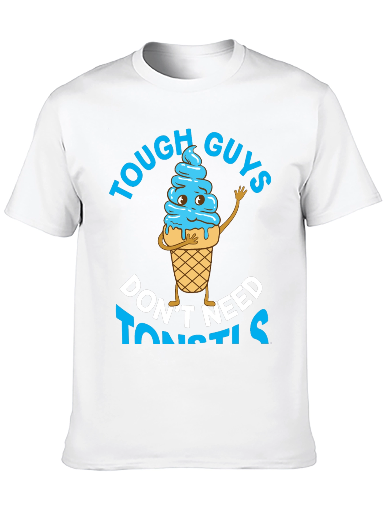 Black Tough Guys Don't Need Toonstils T-Shirt view 10