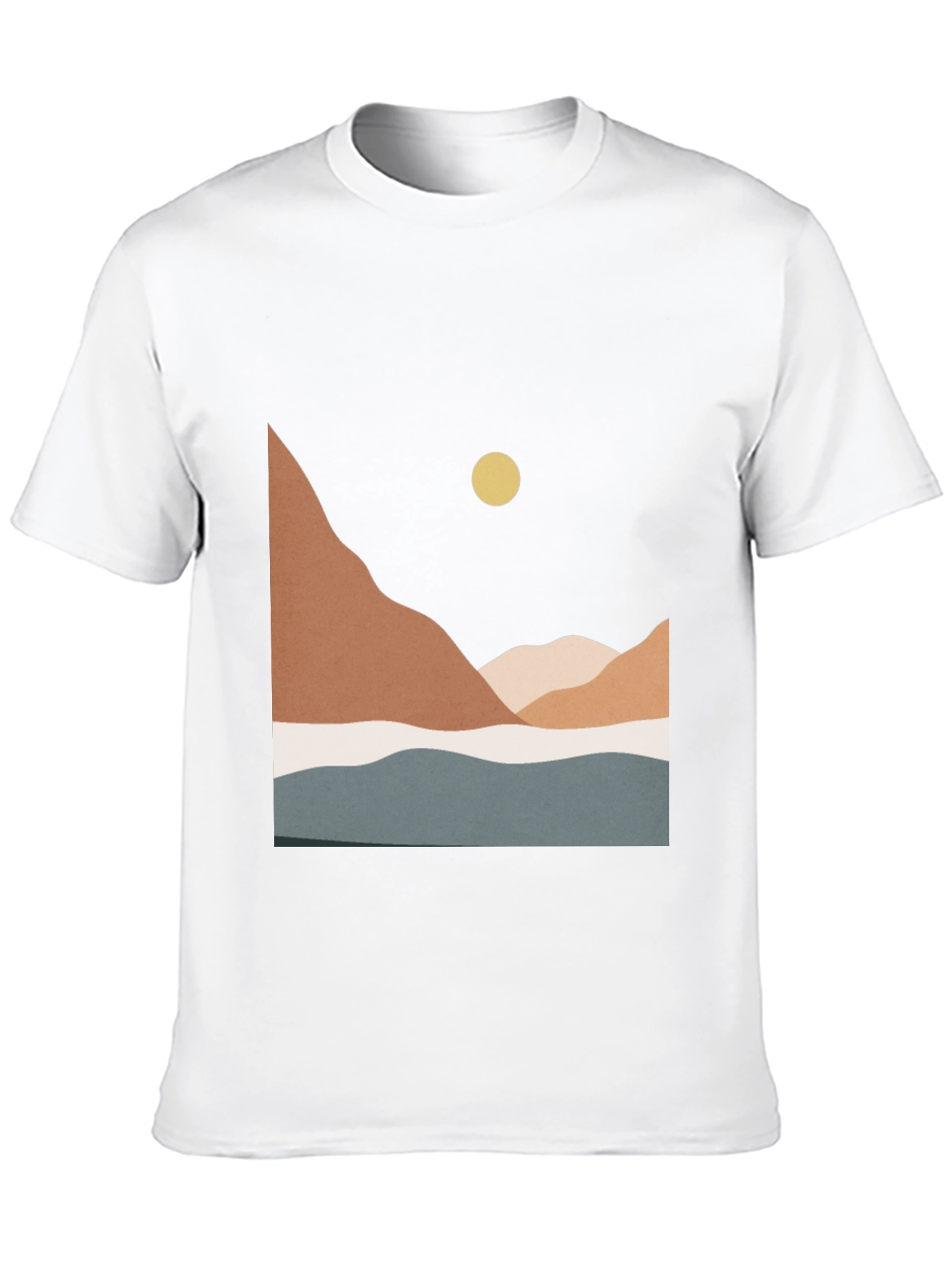 Black Minimalist Mountain Scene Graphic Tee view 10