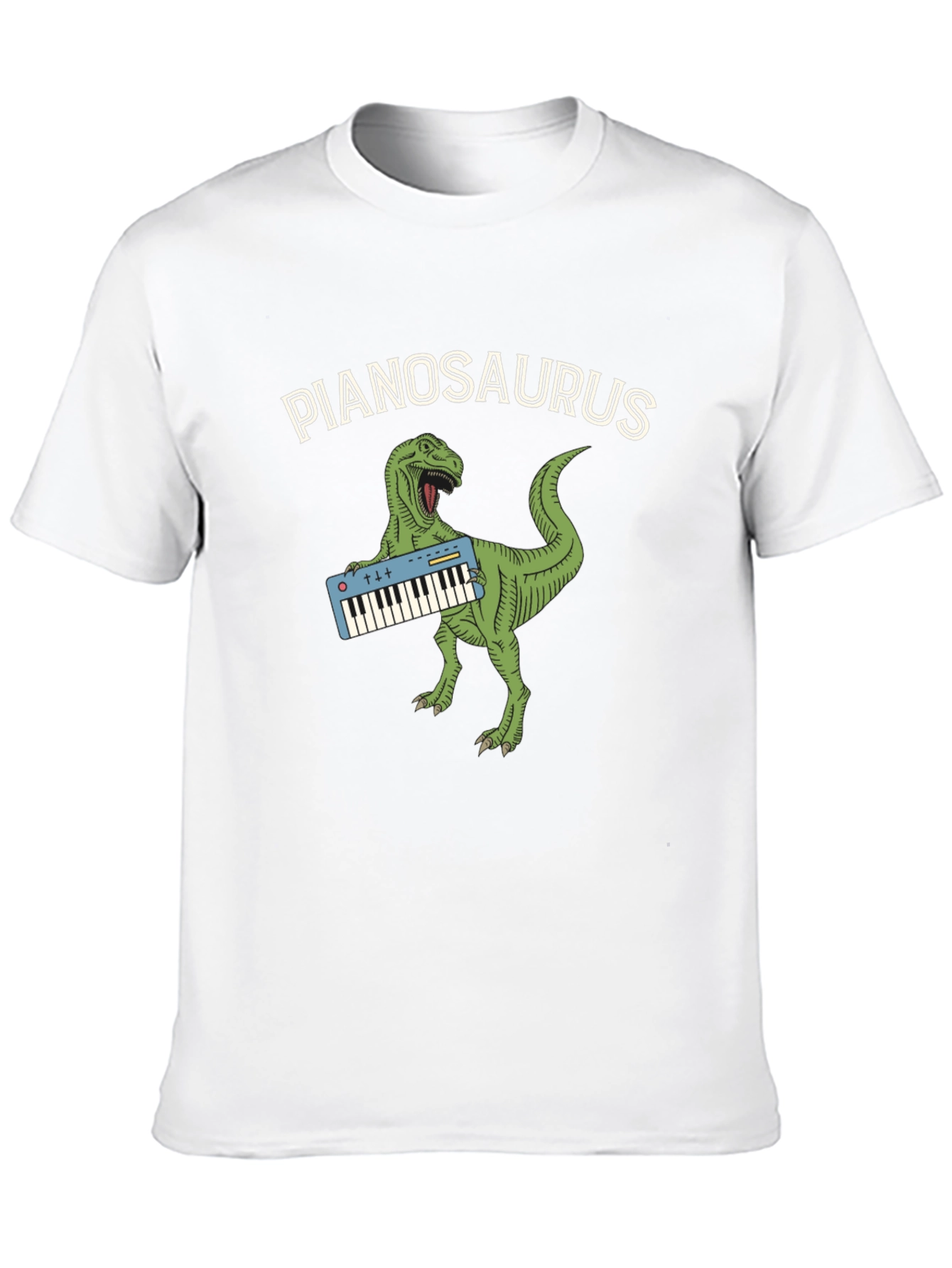 Black Pianosaurus Dinosaur Black T-Shirt view 10
