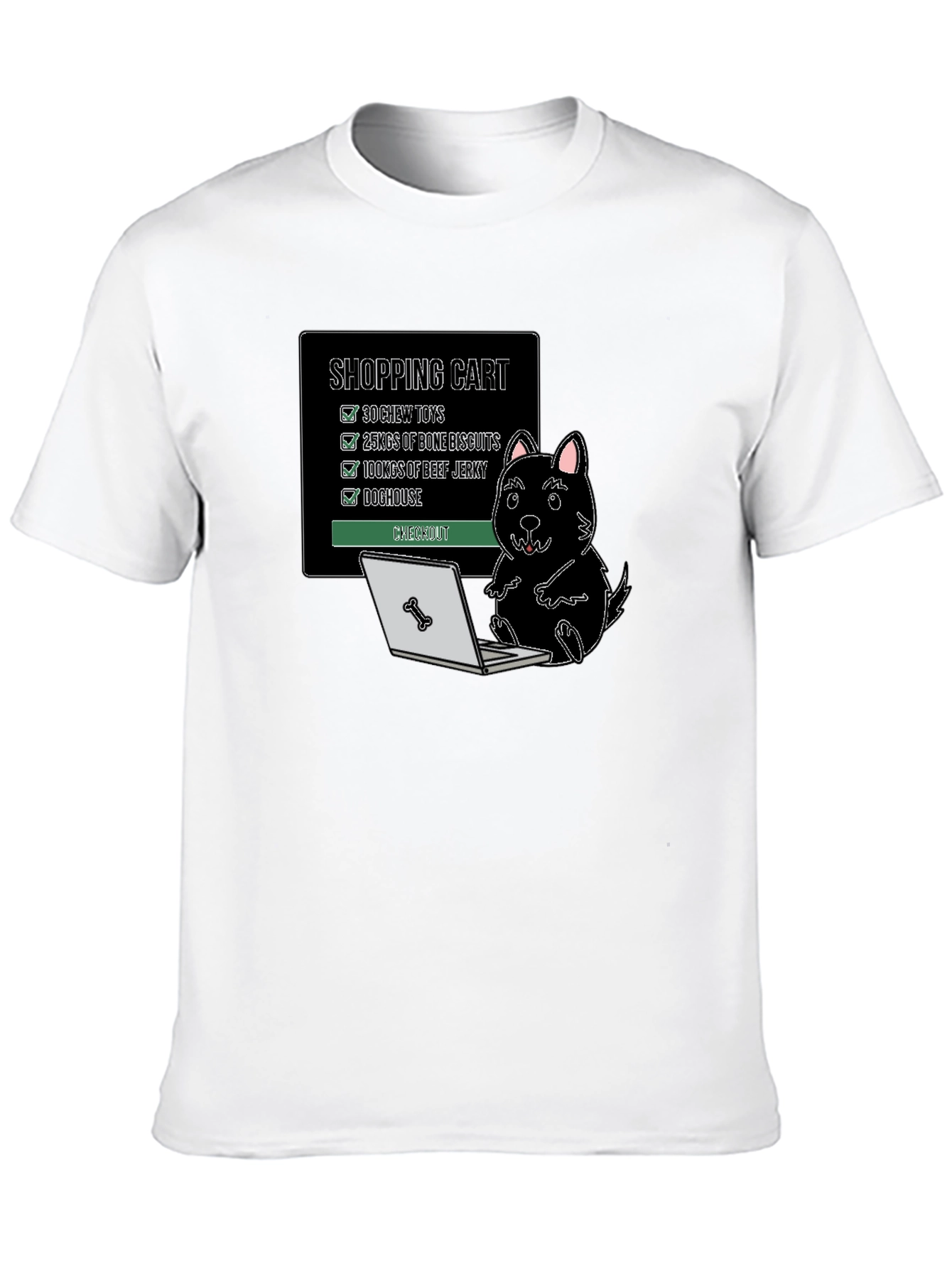 Dog Shopping Cart T-Shirt Funny Canine Gift - 10