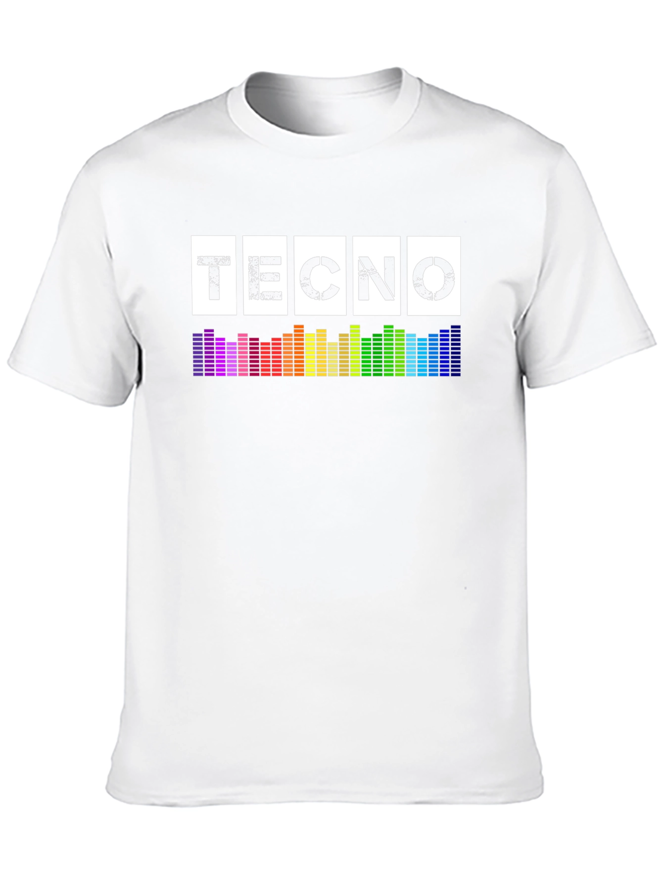 Black Techno Music T-Shirt - Graphic Equalizer Design view 10