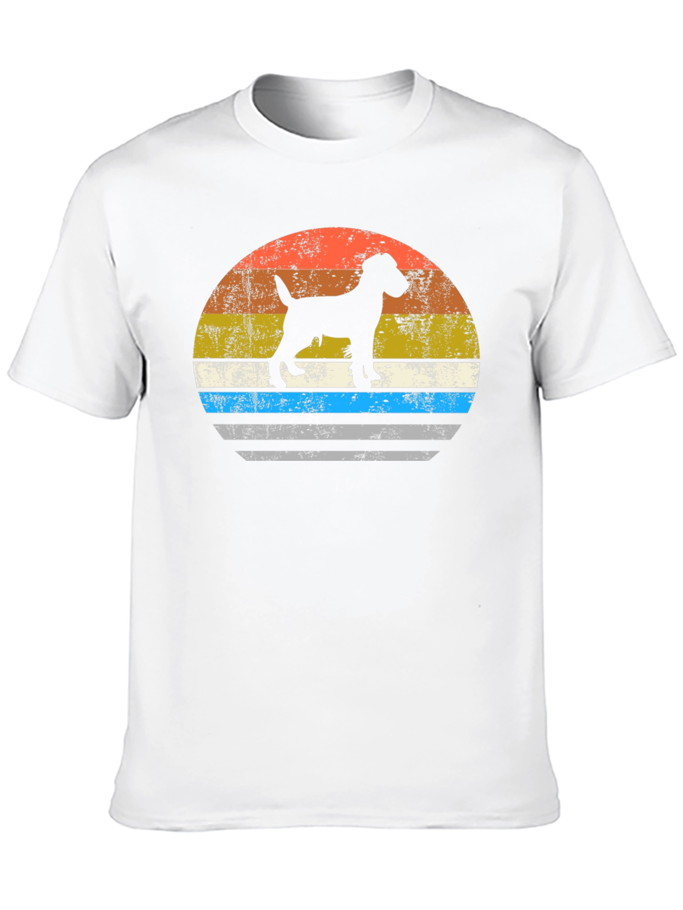 Black Retro Dog Silhouette Graphic Tee view 10