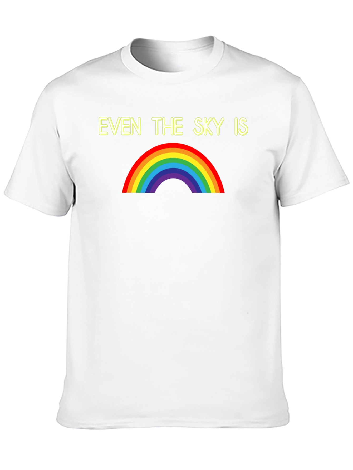 Black Even the Sky Is Rainbow T-Shirt - Soft Cotton Tee view 10