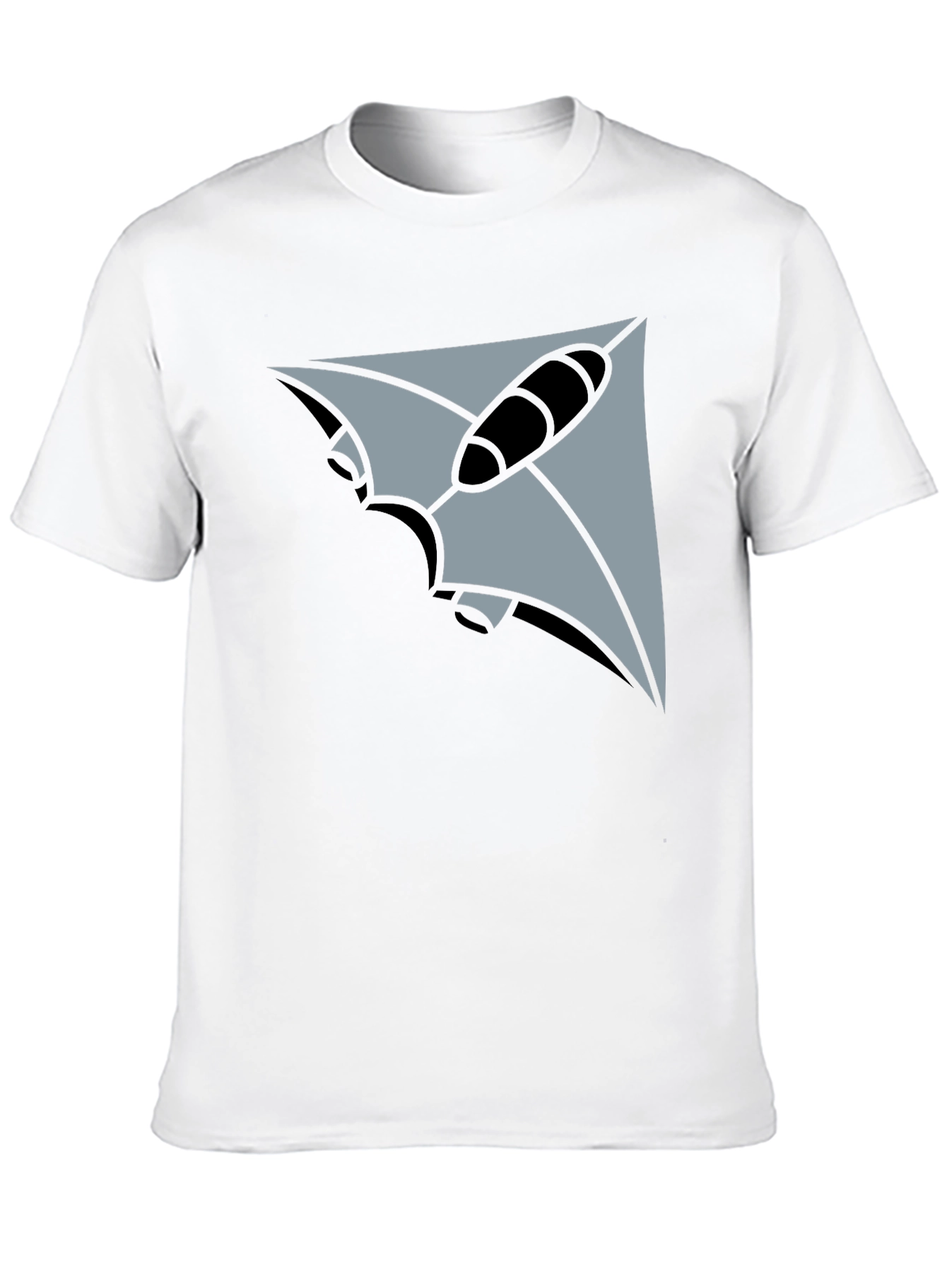 Black Geometric Stingray Graphic Tee - Black view 10