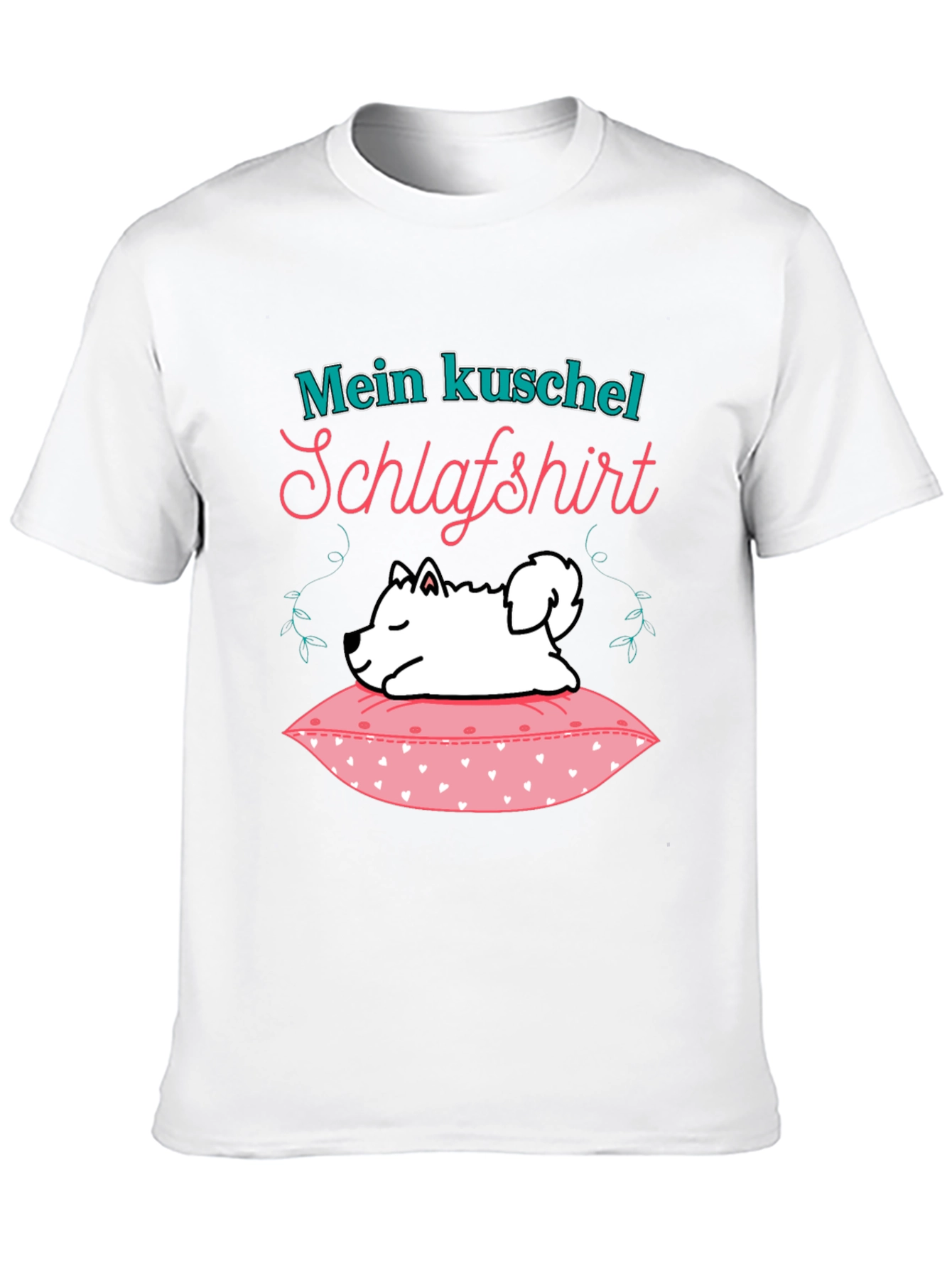 Black Cute Dog 'Mein Kuschel Schlafshirt' Graphic T-Shirt view 10