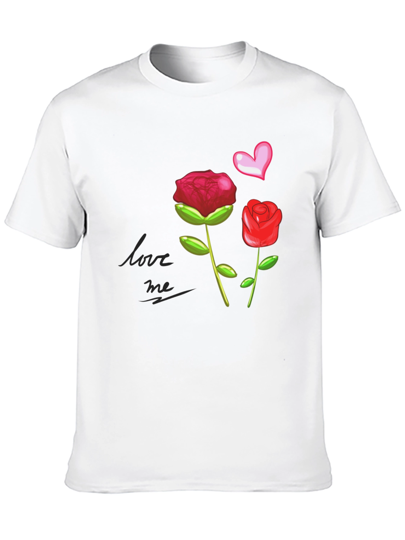 Black Love Me Roses Graphic Tee - Black view 10