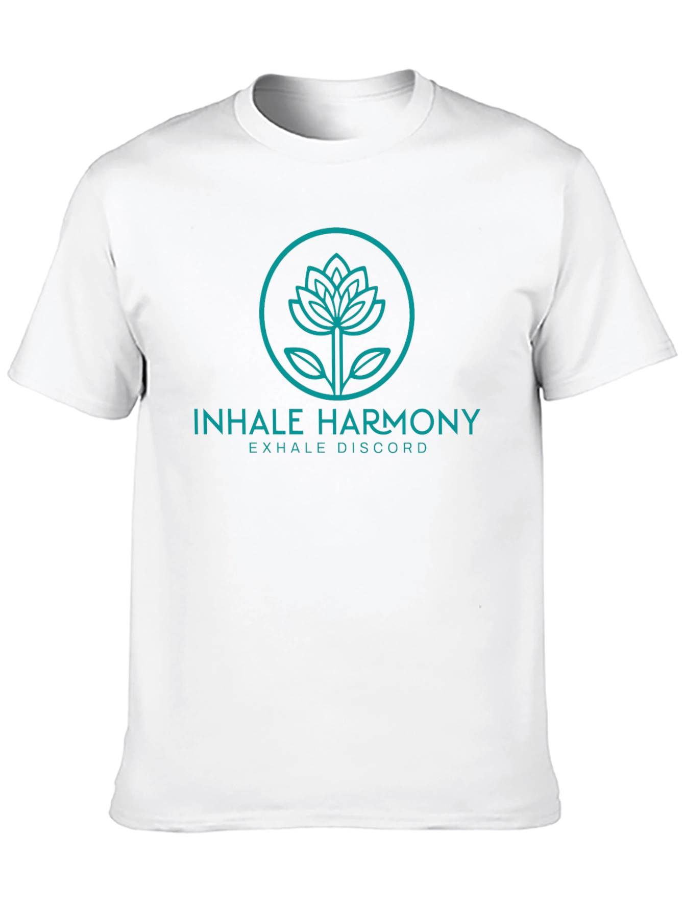 Black Inhale Harmony Lotus Graphic Black T-Shirt view 10