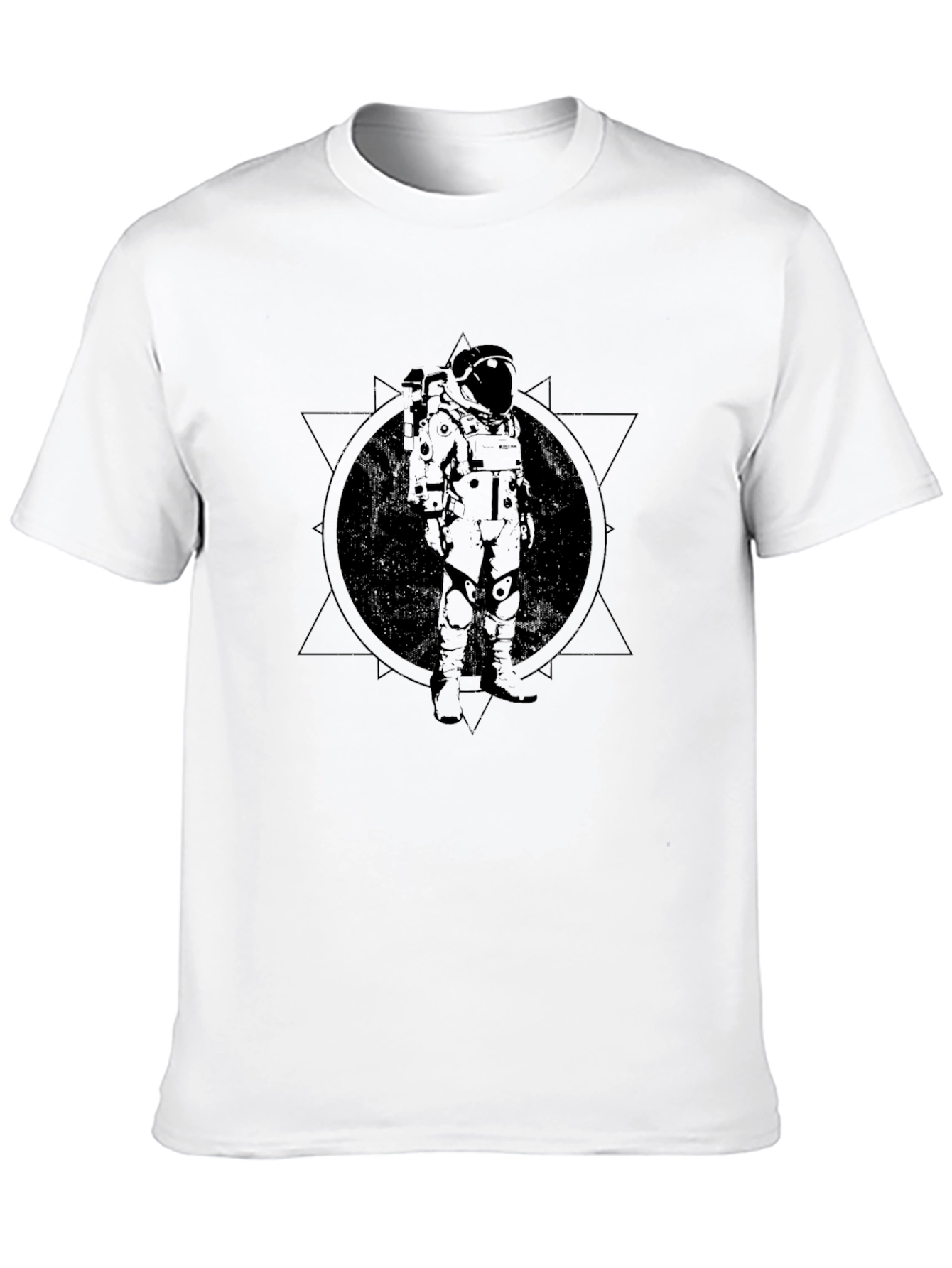 Black Astronaut Graphic T-Shirt - Black Cotton Blend view 10