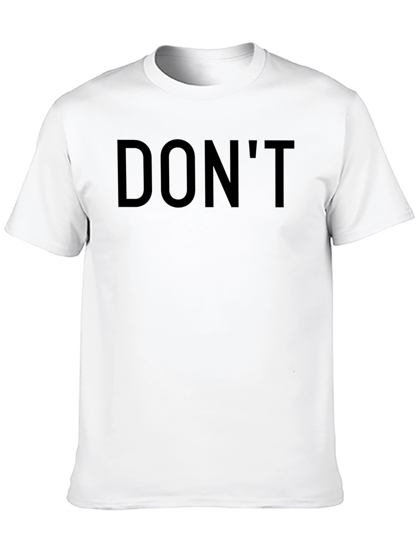 Black Men's "Don't" Graphic Print Black T-Shirt view 10
