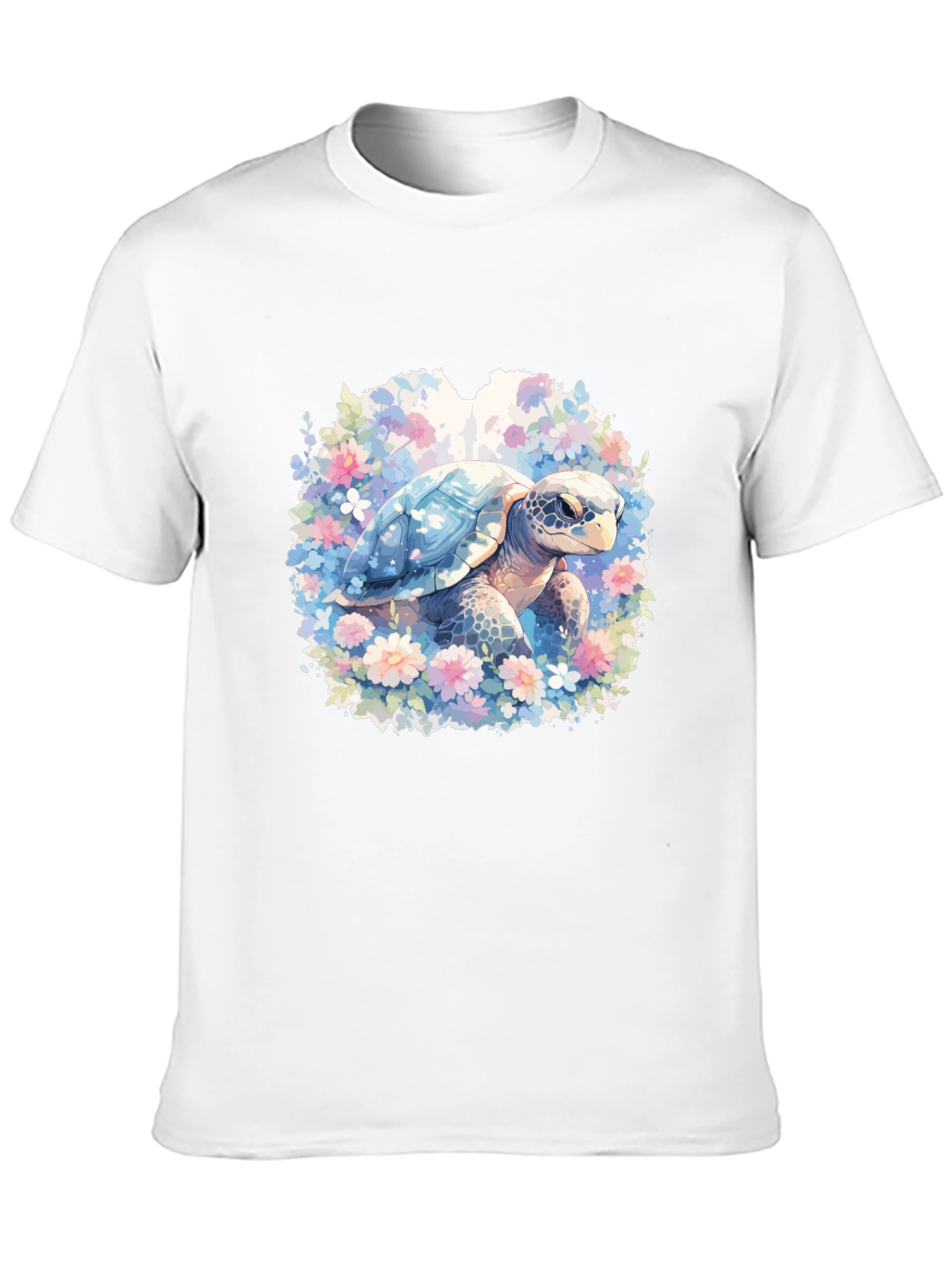 Black Sea Turtle Floral Graphic T-Shirt view 10