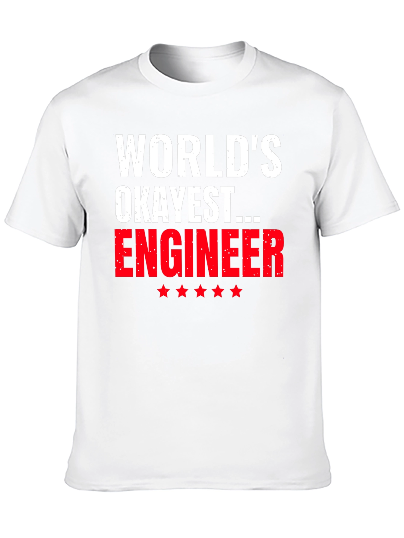 Black World's Okayest Engineer T-Shirt - Funny Gift view 10