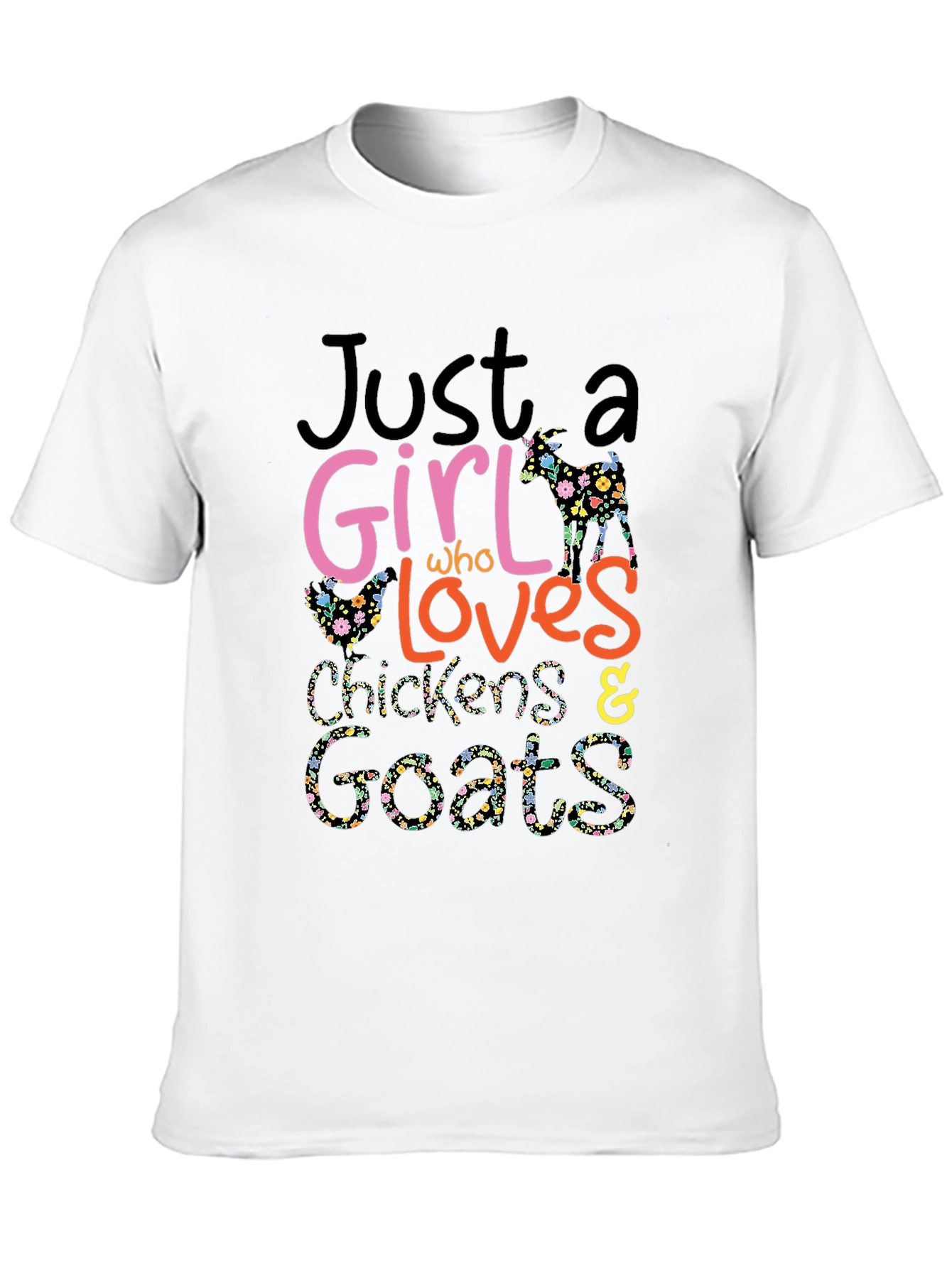 Black Girl Loves Chickens & Goats T-Shirt view 10