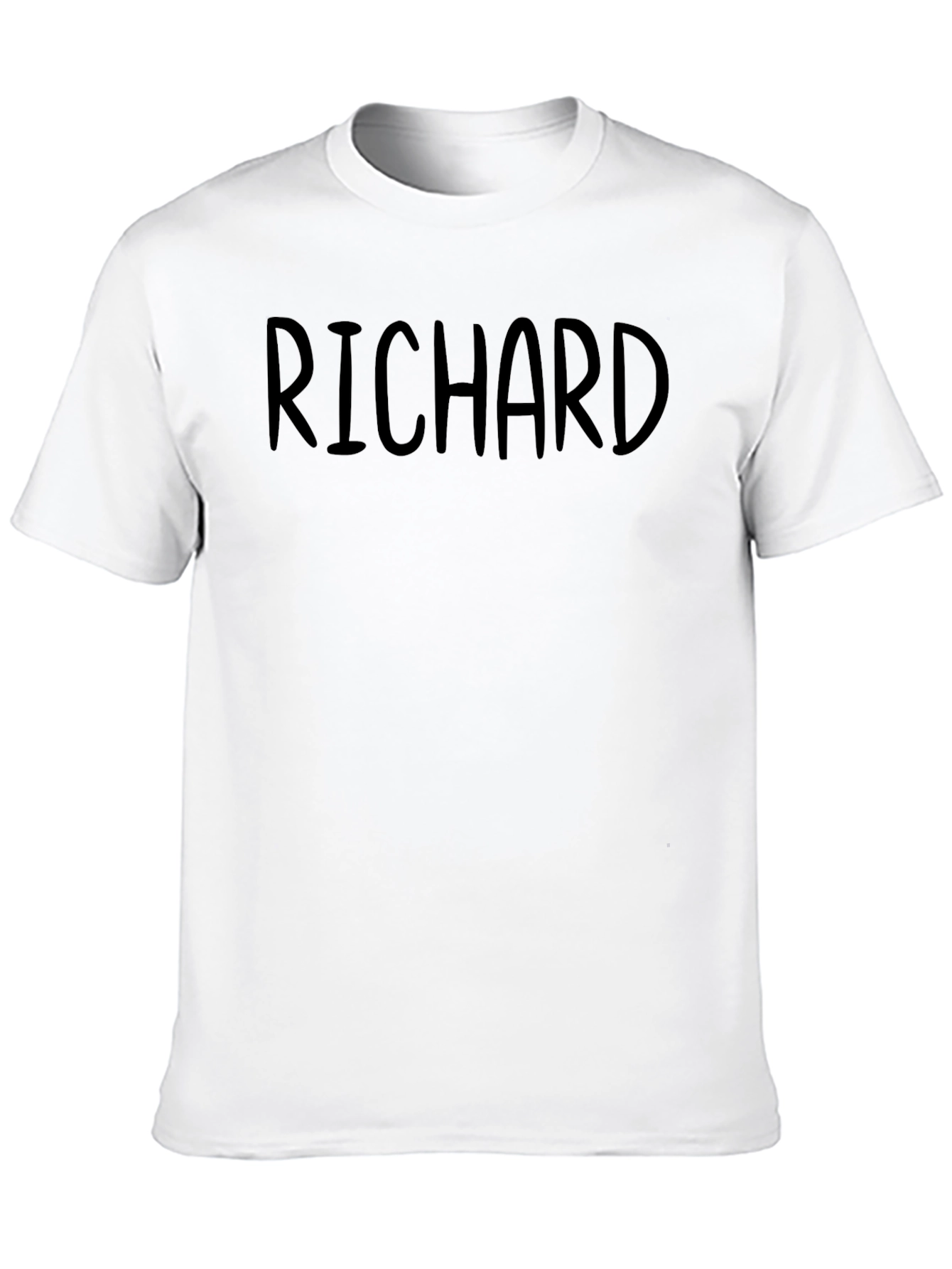 Black Richard T-Shirt - Black Crew Neck Tee view 10