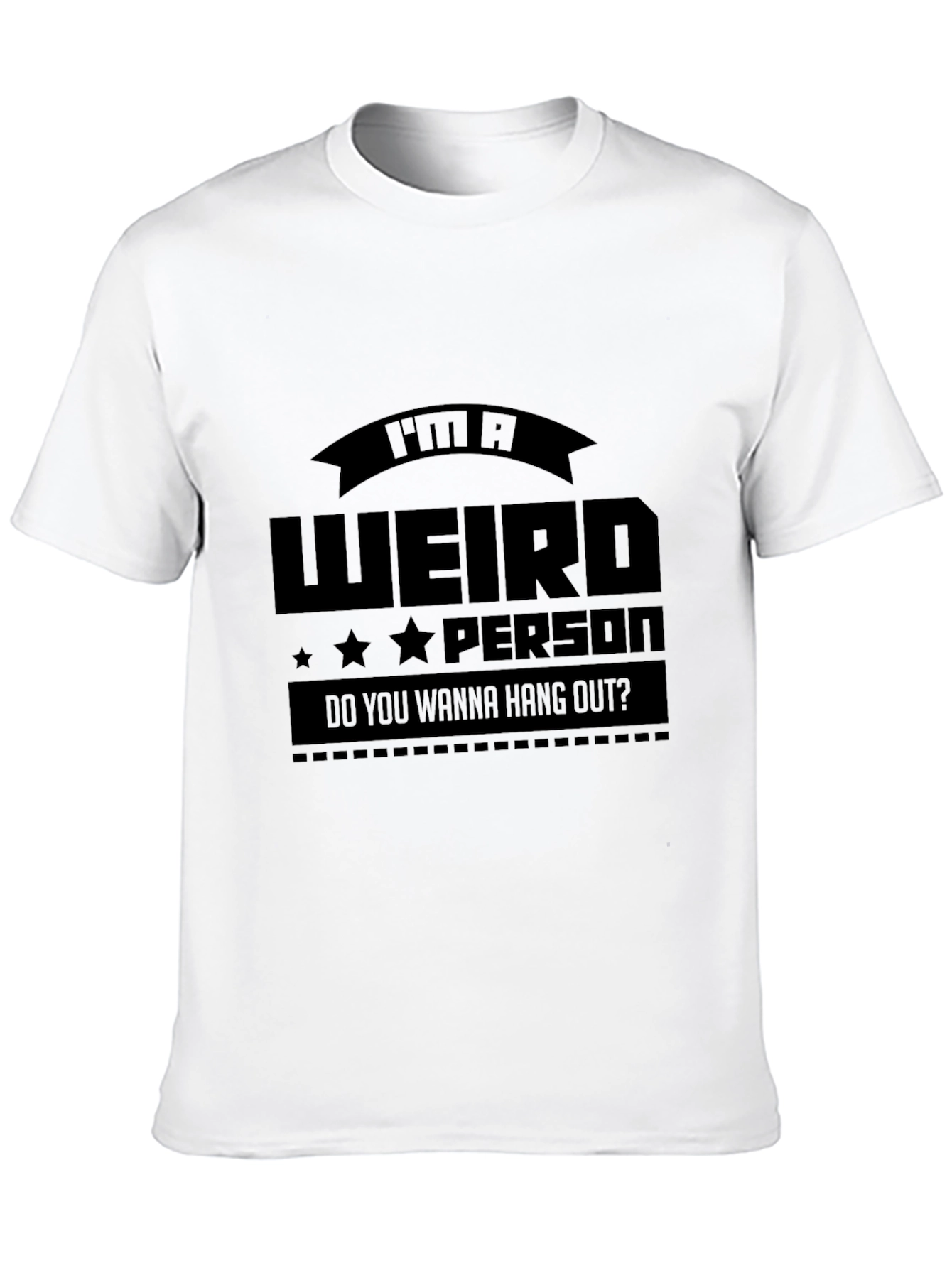 Black I'm A Weird Person Tee - Funny Novelty T-Shirt view 10