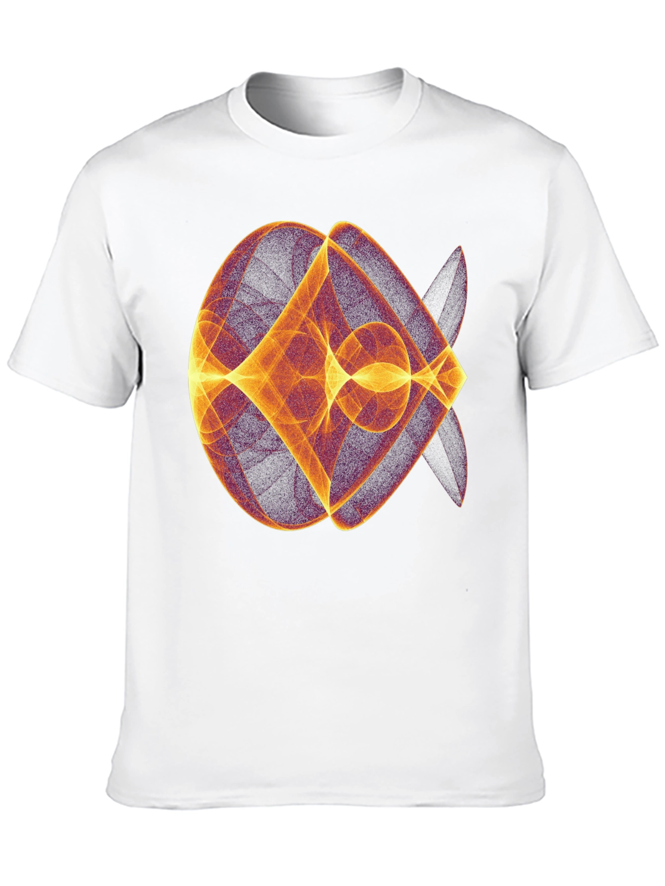 Black Abstract Geometric Graphic Print Black T-Shirt view 10