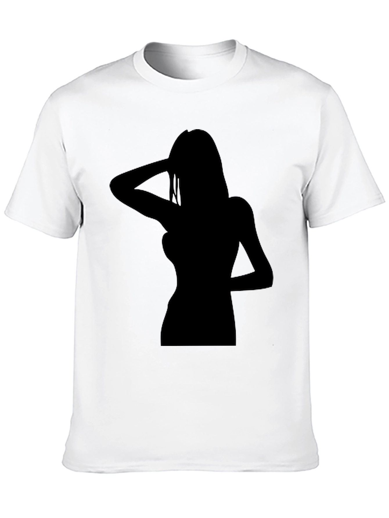 Black Silhouette Graphic Tee - Classic Black T-Shirt view 10