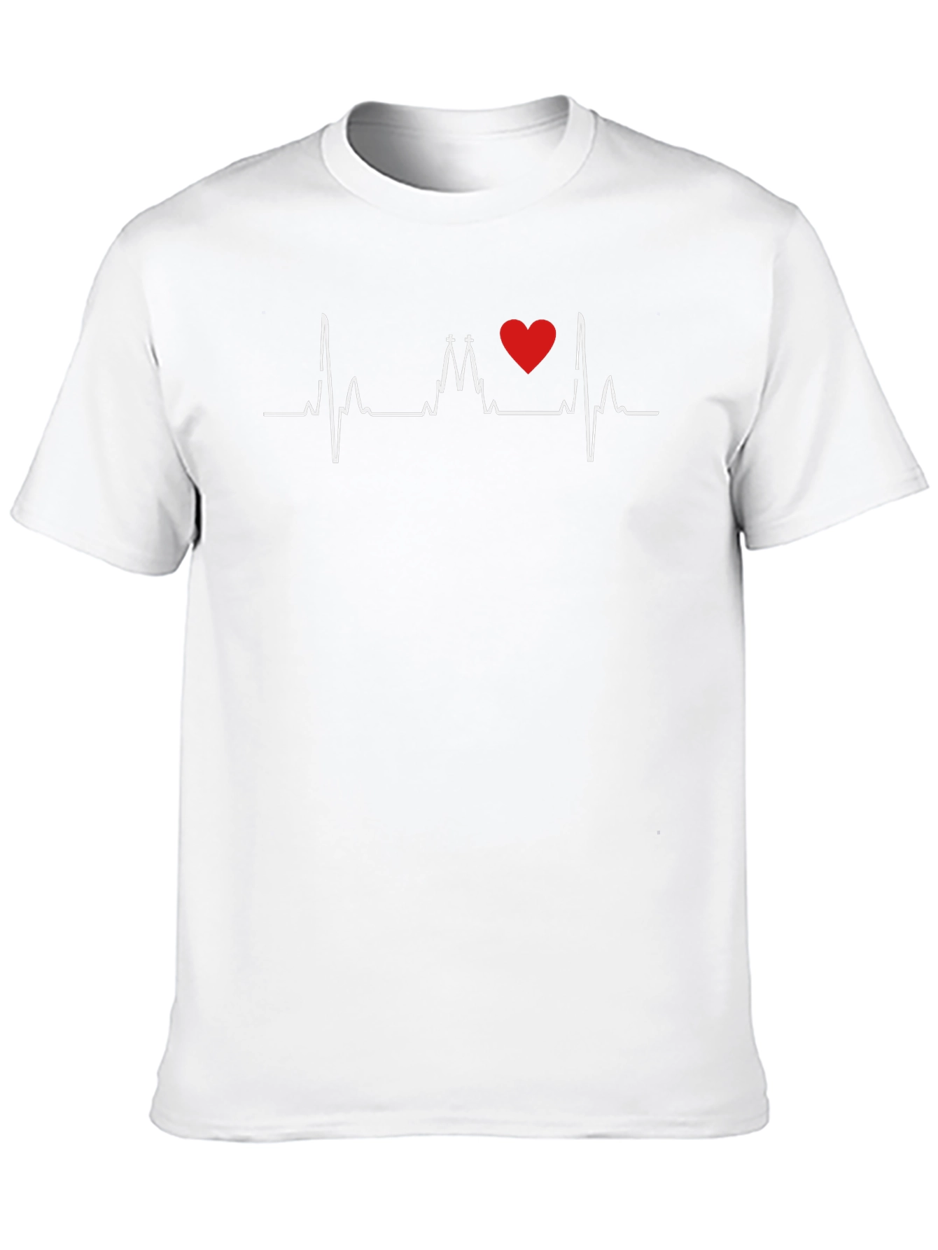 Black Heartbeat Church Love Graphic Tee view 10