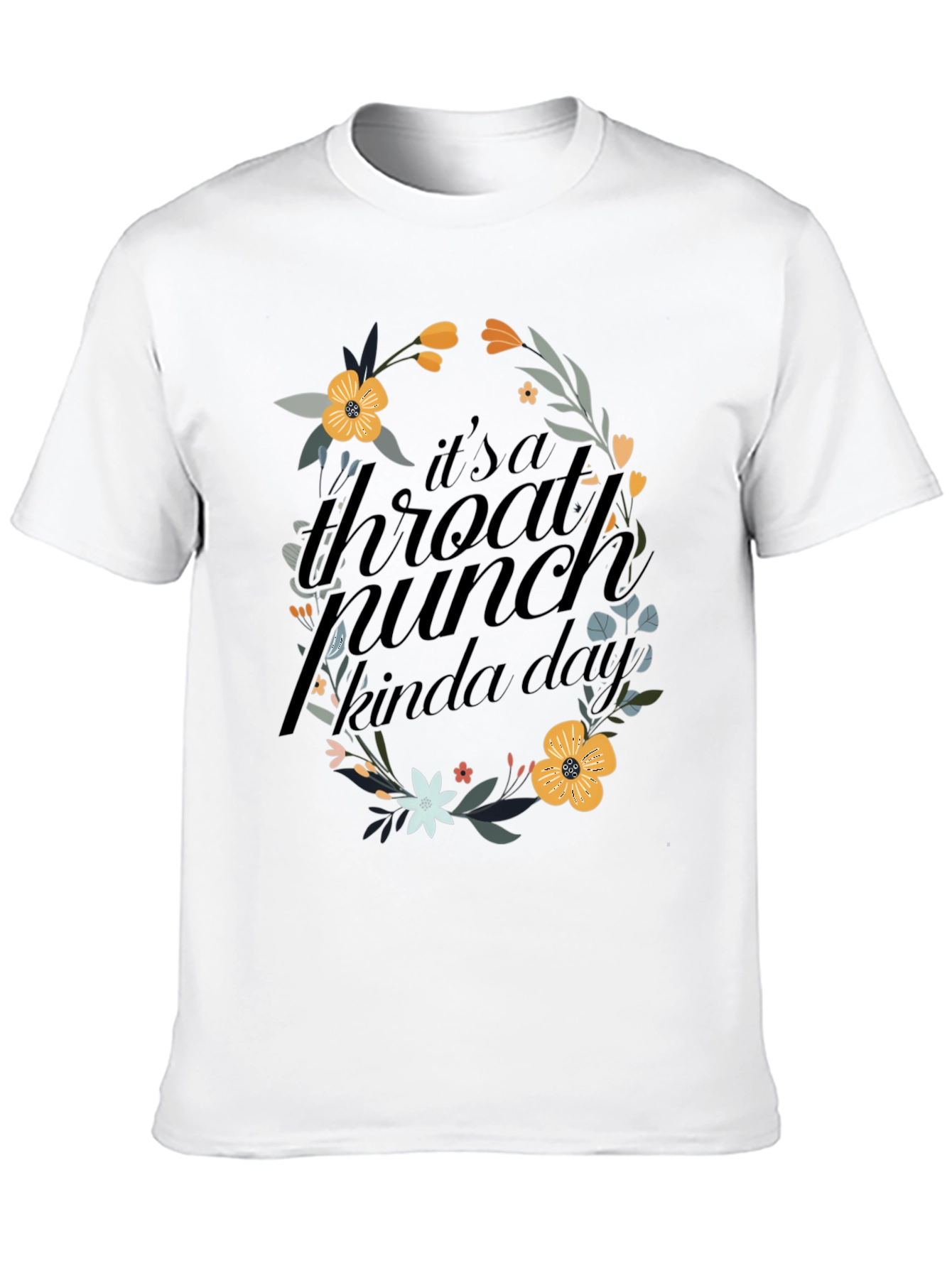 Black Floral "Throat Punch" Graphic Tee view 10