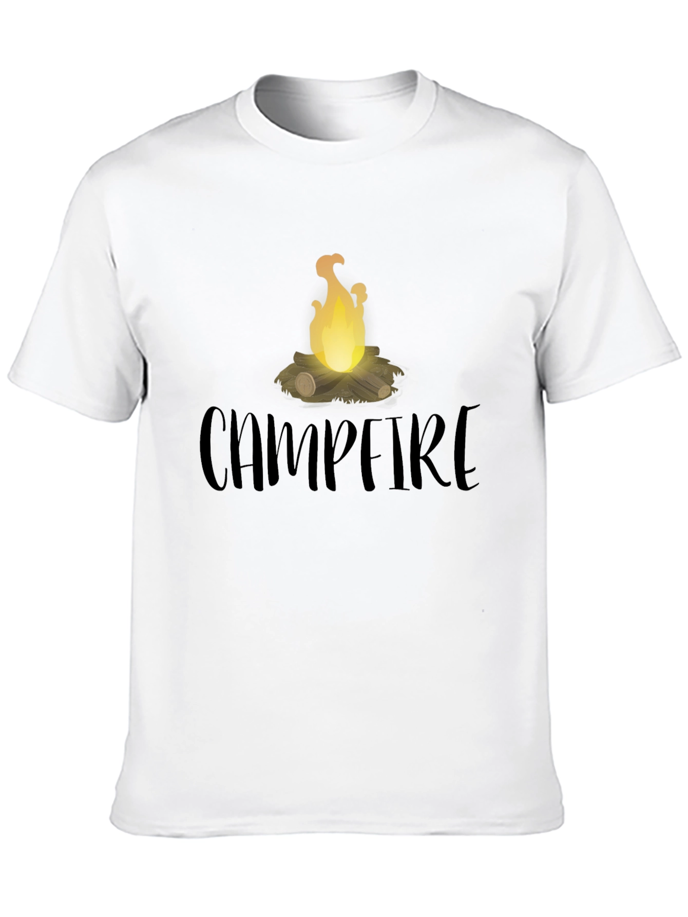 Black Campfire Graphic Tee - Black Cotton T-Shirt view 10