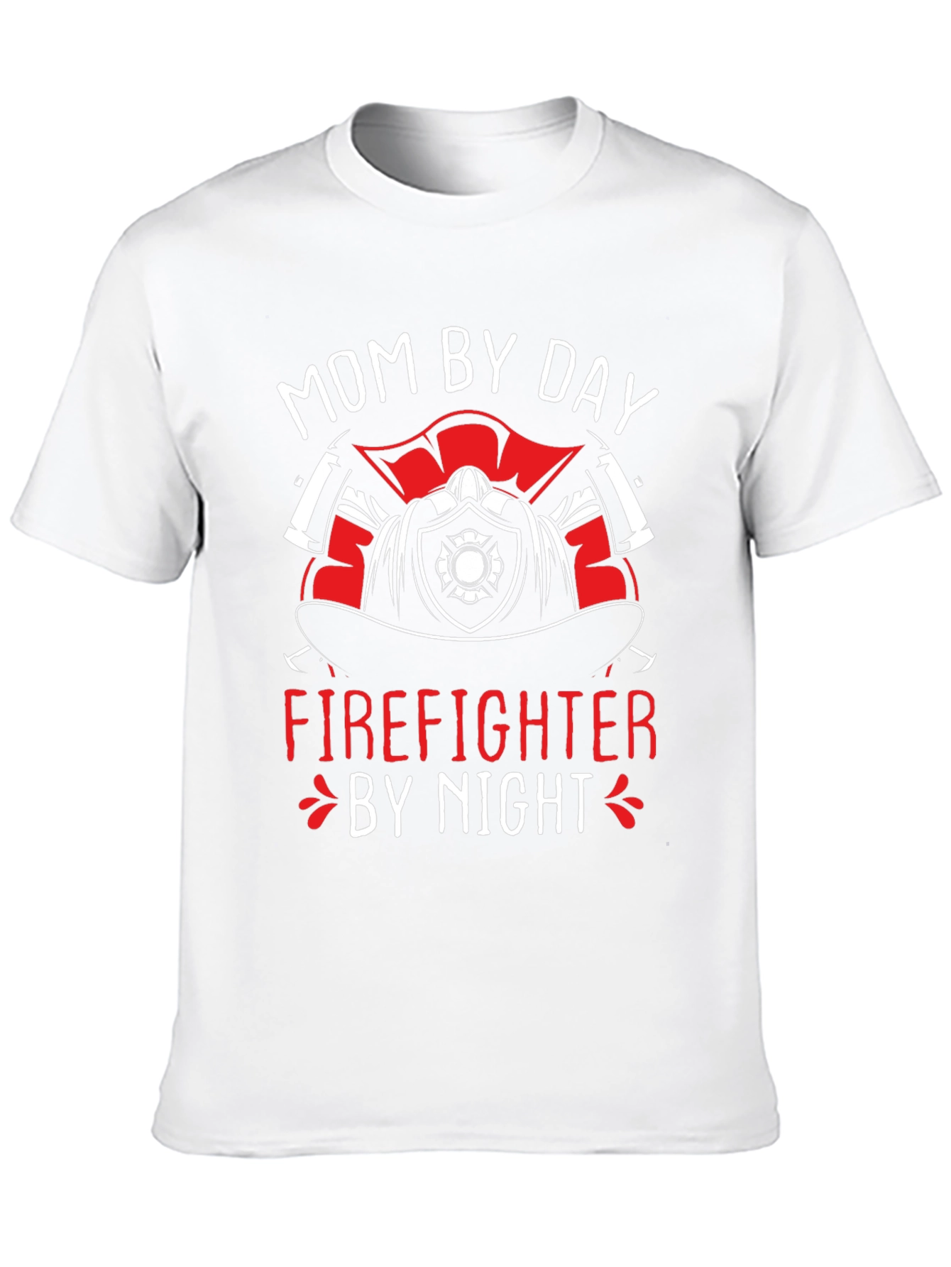 Black Mom Firefighter Graphic T-Shirt view 10