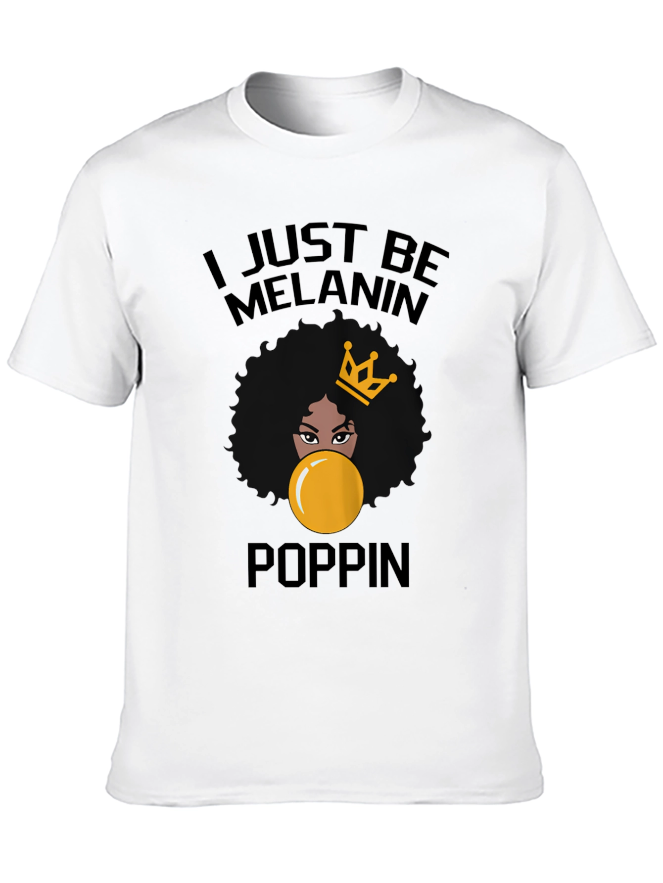 Black Melanin Poppin' Graphic Tee - Stylish Black T-Shirt view 10