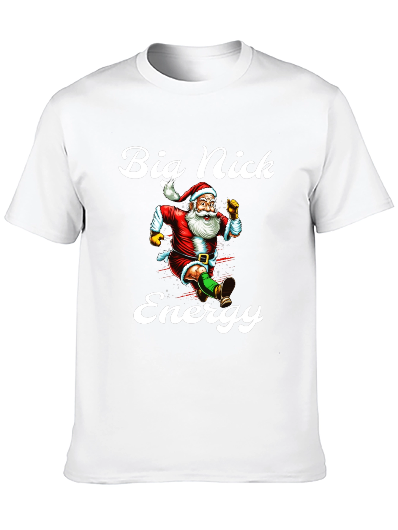Black Big Nick Energy Santa T-Shirt view 10