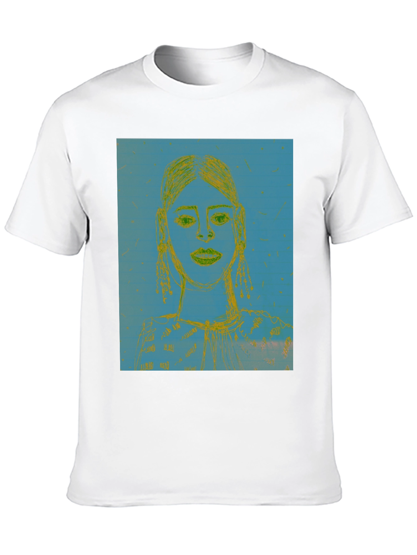 Black Unique Graphic Print Crew Neck Tee view 10