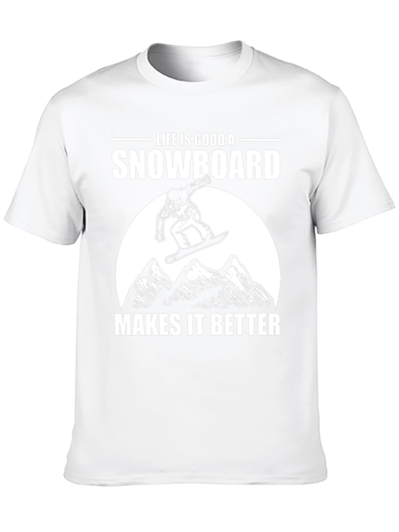 Black Life is Good Snowboard T-Shirt view 10