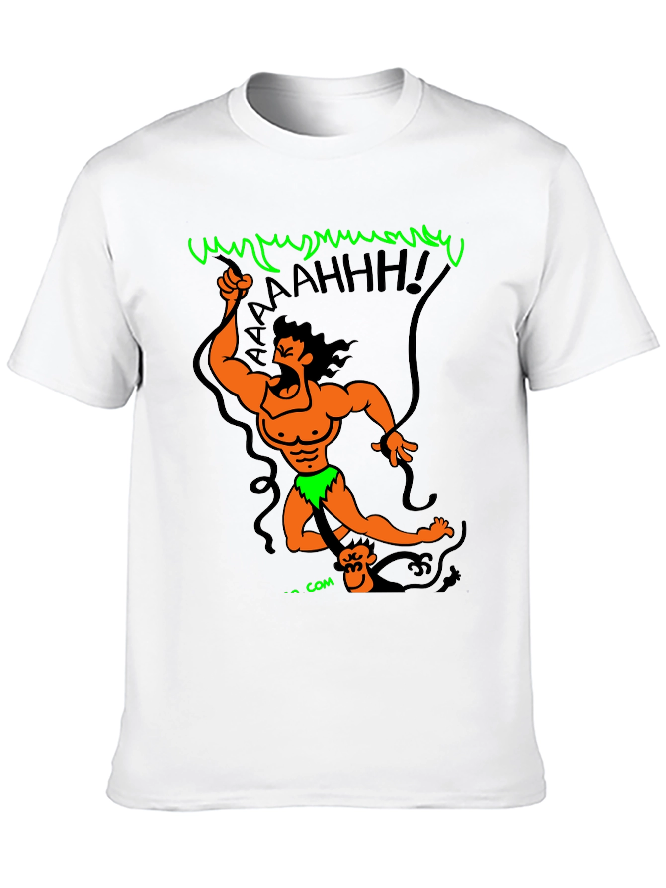 Black Cartoon Tarzan Graphic Black T-Shirt view 10