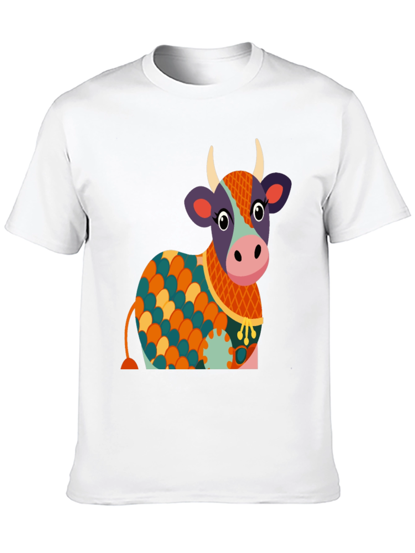 Black Cow Graphic Tee - Whimsical Print Shirt view 10