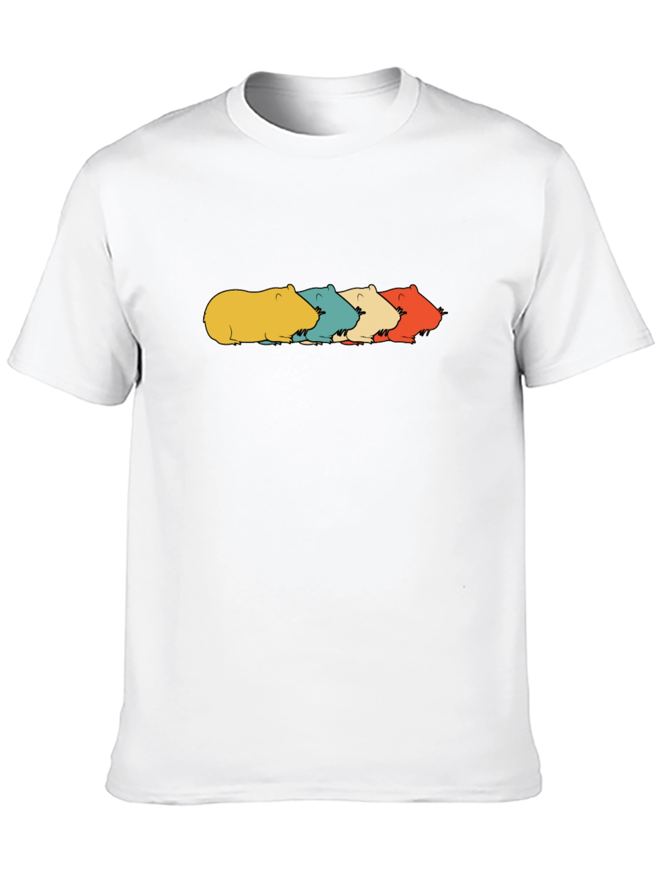 Black Capybara Retro T-Shirt - Cool Rodent Tee view 10