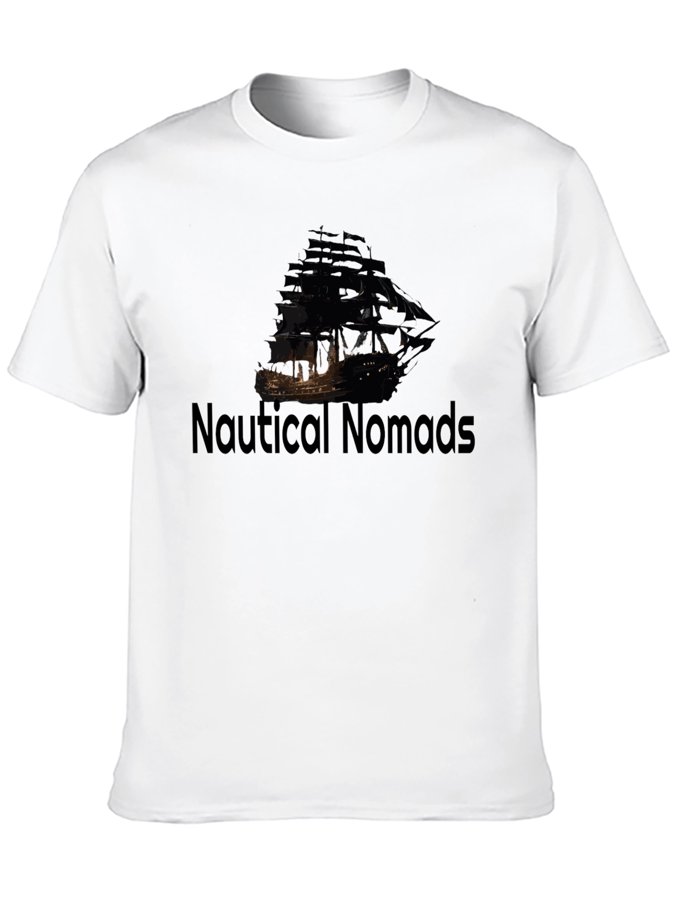 Nautical Nomads Black Pirate Ship Graphic Tee - 10