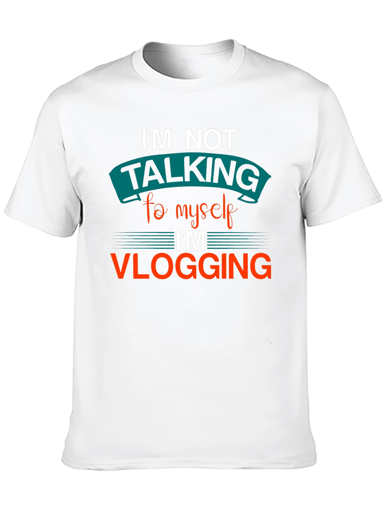 Black I'm Not Talking to Myself Vlogging T-Shirt view 10