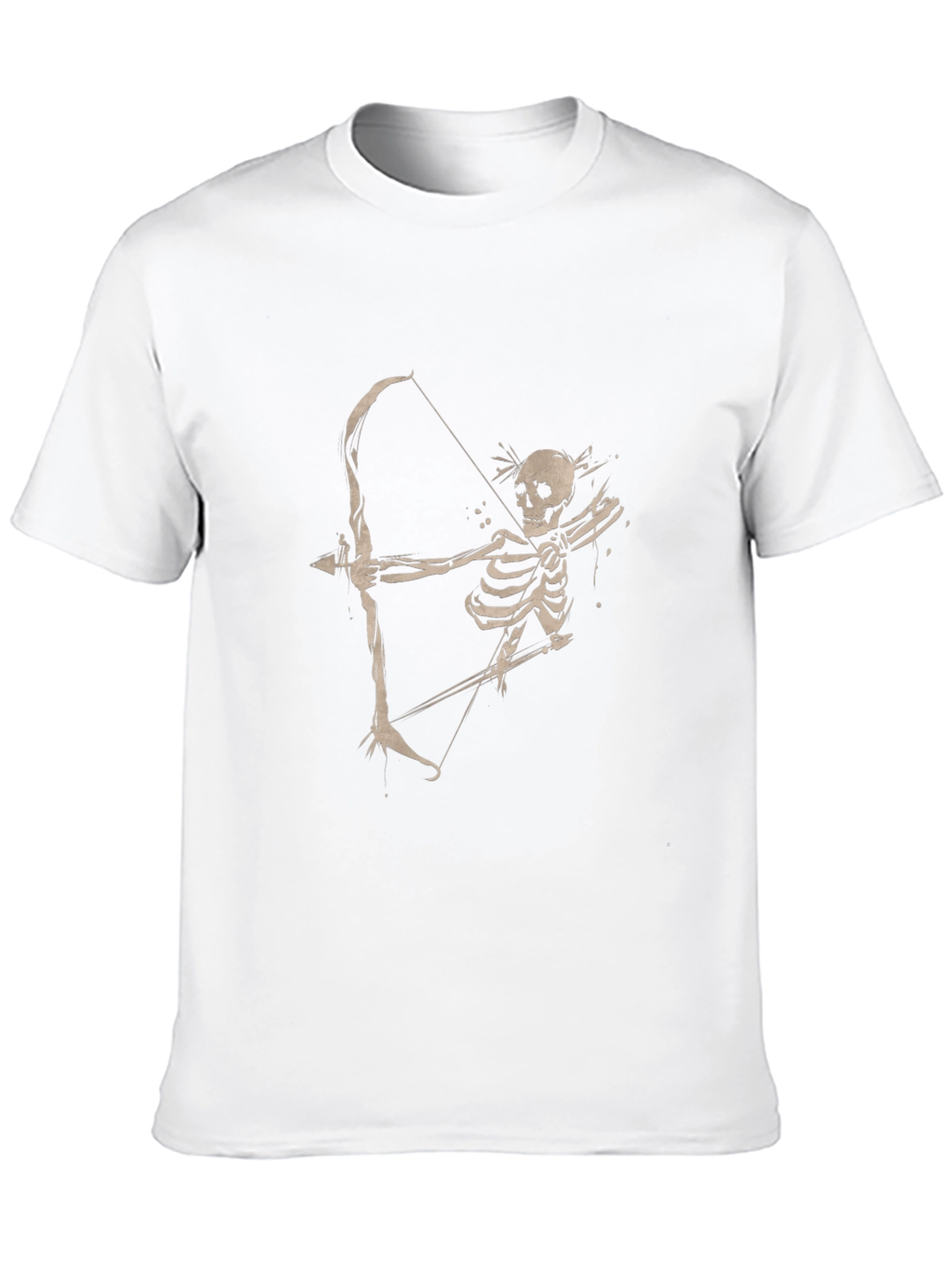 Black Skeleton Archer Graphic Tee - Classic Black T-Shirt view 10